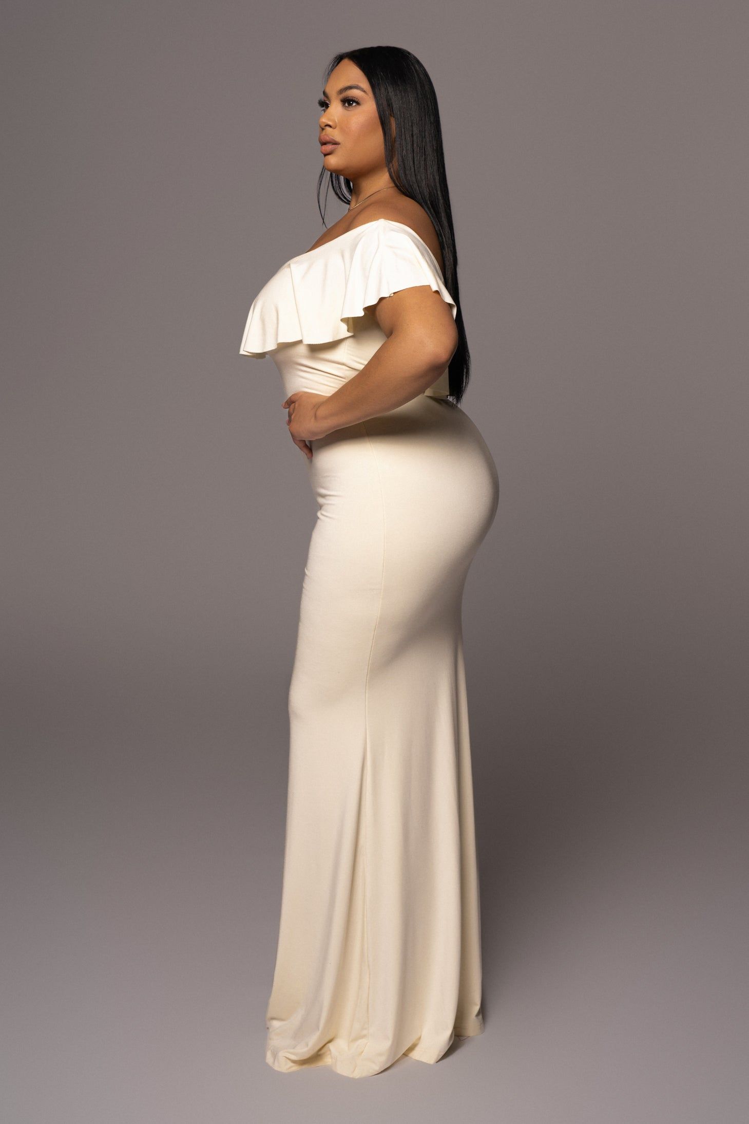 Buttercream Estelle Ruffled Maxi Dress sold by JLUXLABEL product image thumbnail 8