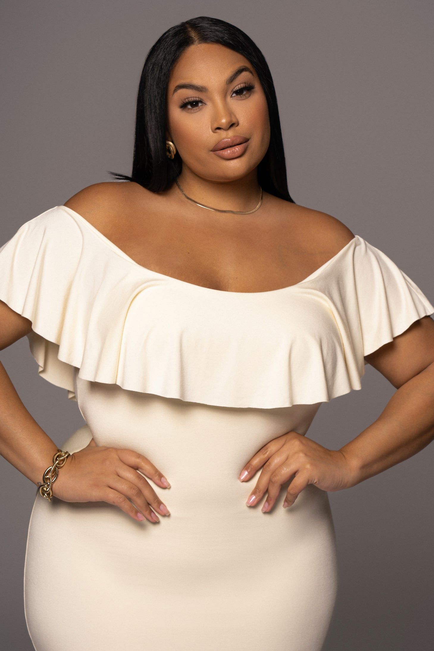 Buttercream Estelle Ruffled Maxi Dress sold by JLUXLABEL product image thumbnail 6