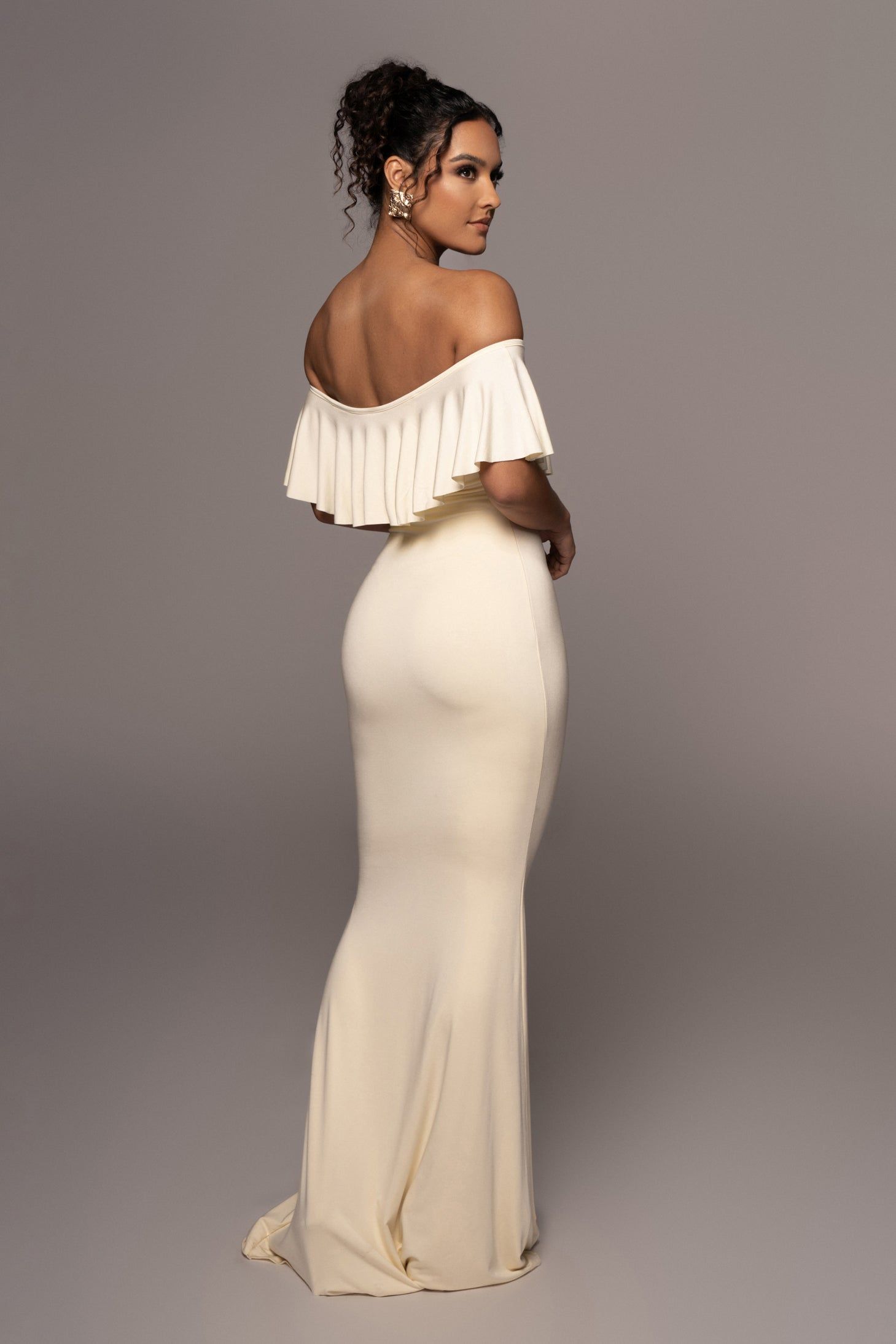 Buttercream Estelle Ruffled Maxi Dress sold by JLUXLABEL product image thumbnail 9