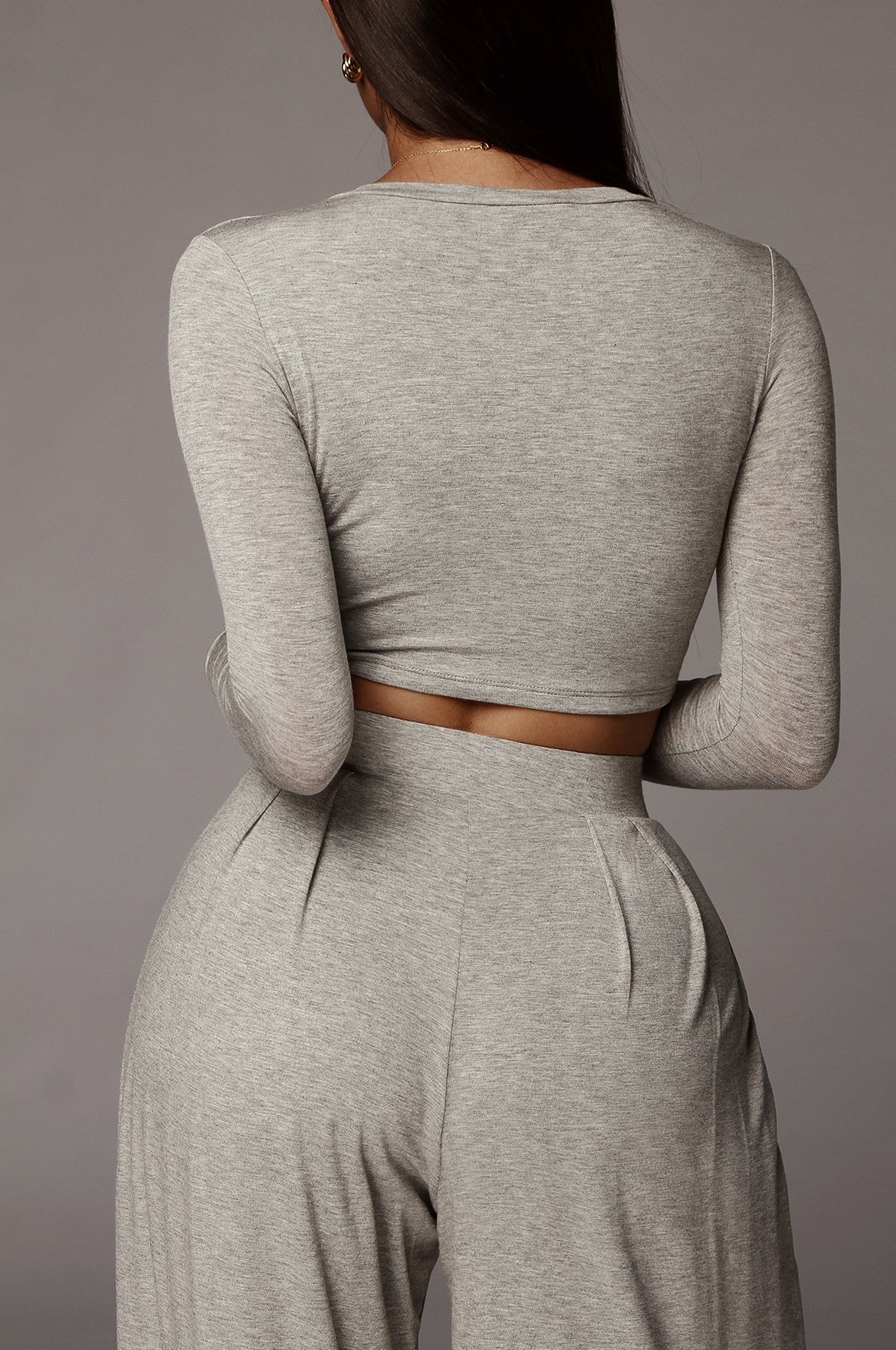 Jluxbasix Grey Devyn Wide Leg Pants sold by JLUXLABEL product image thumbnail 7