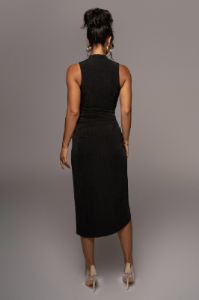 Black Aubree Midi Dress sold by JLUXLABEL