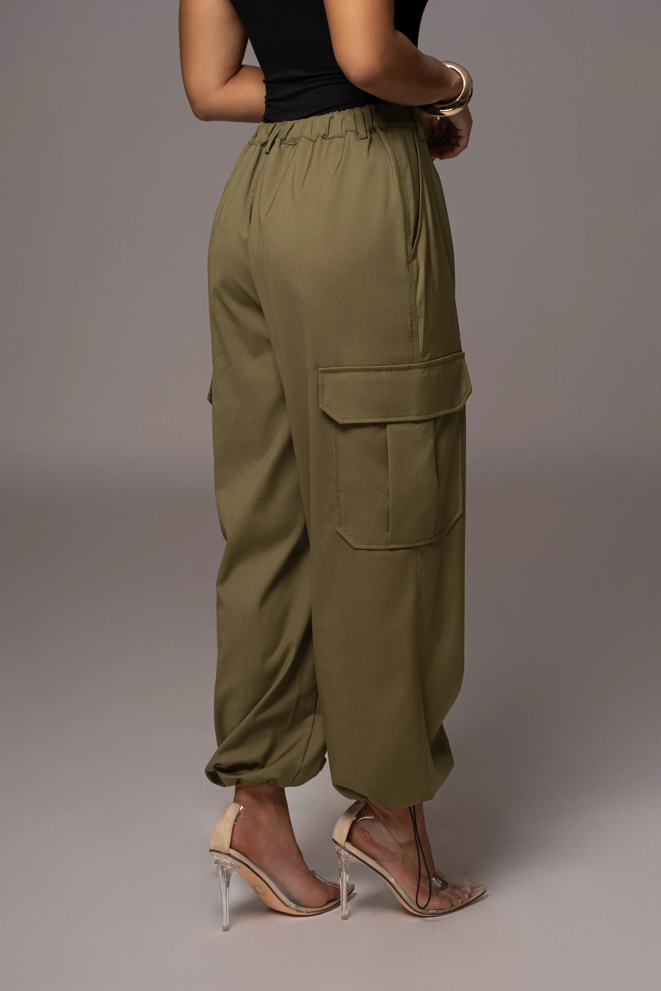 Olive Fast Track Drawstring Joggers sold by JLUXLABEL product image thumbnail 5