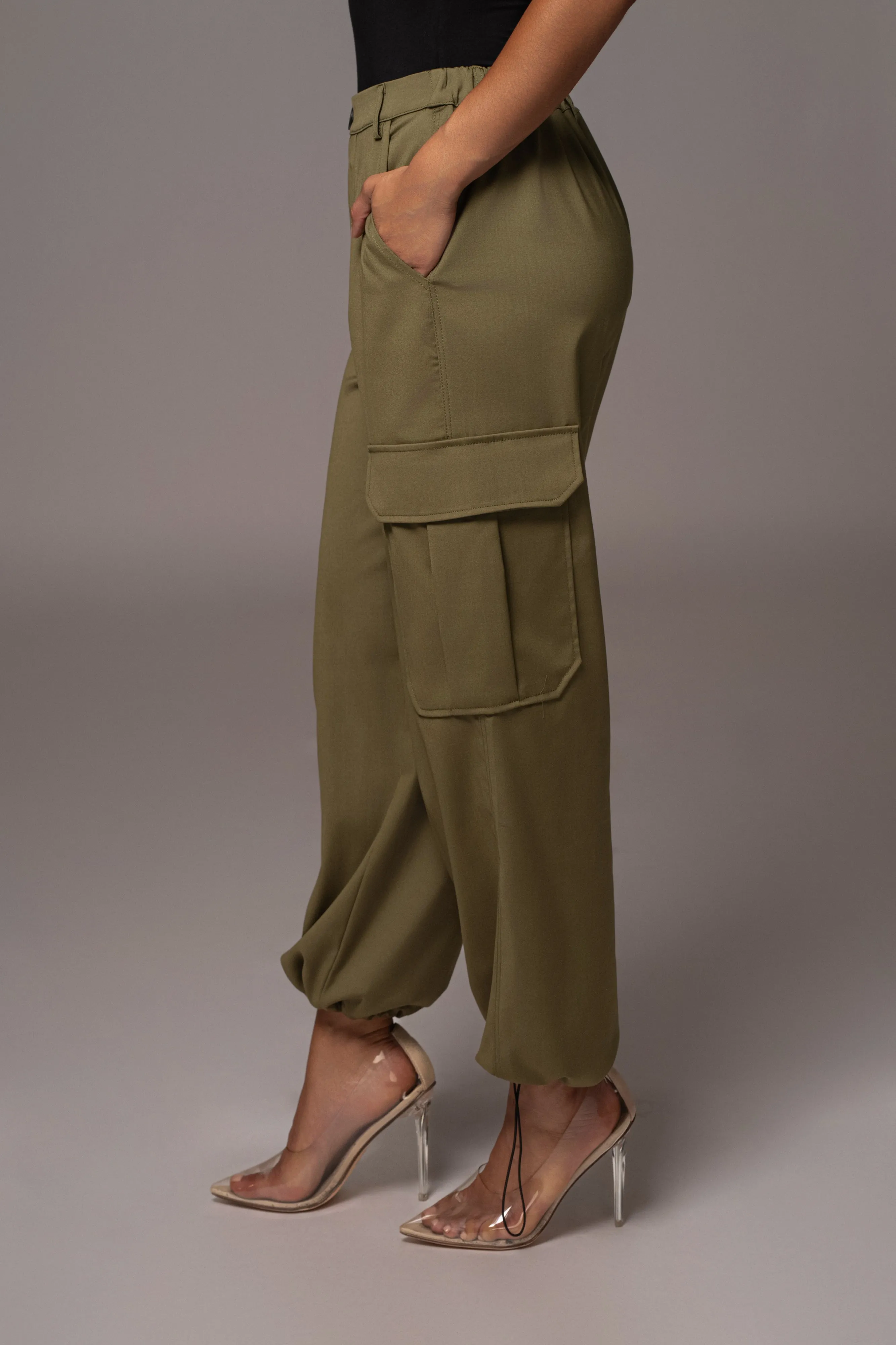 Olive Fast Track Drawstring Joggers sold by JLUXLABEL product image thumbnail 4