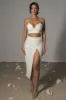 Ivory Sunrise Linen Bustier sold by JLUXLABEL