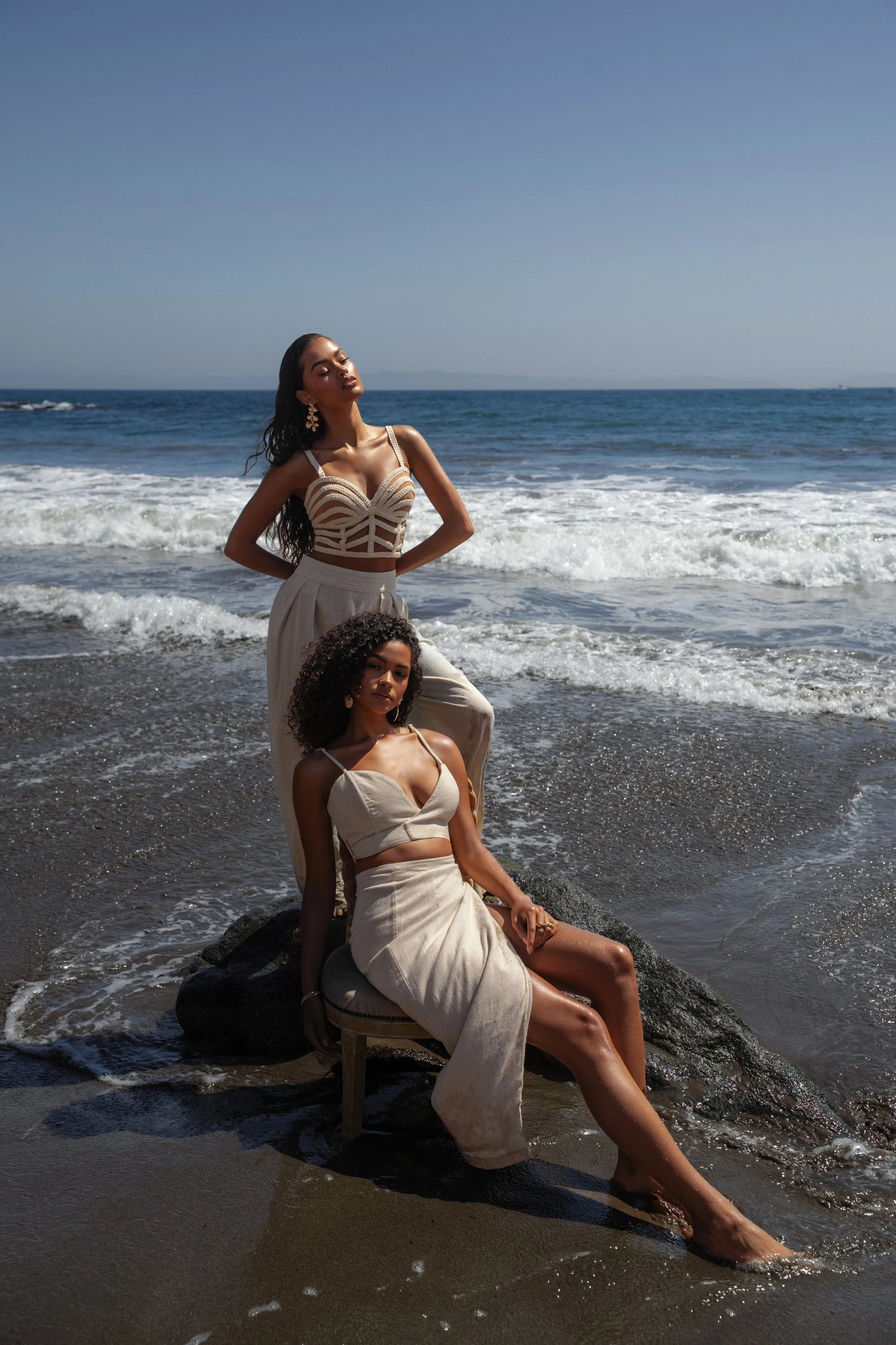 Ivory Sunrise Linen Bustier sold by JLUXLABEL product image thumbnail 5