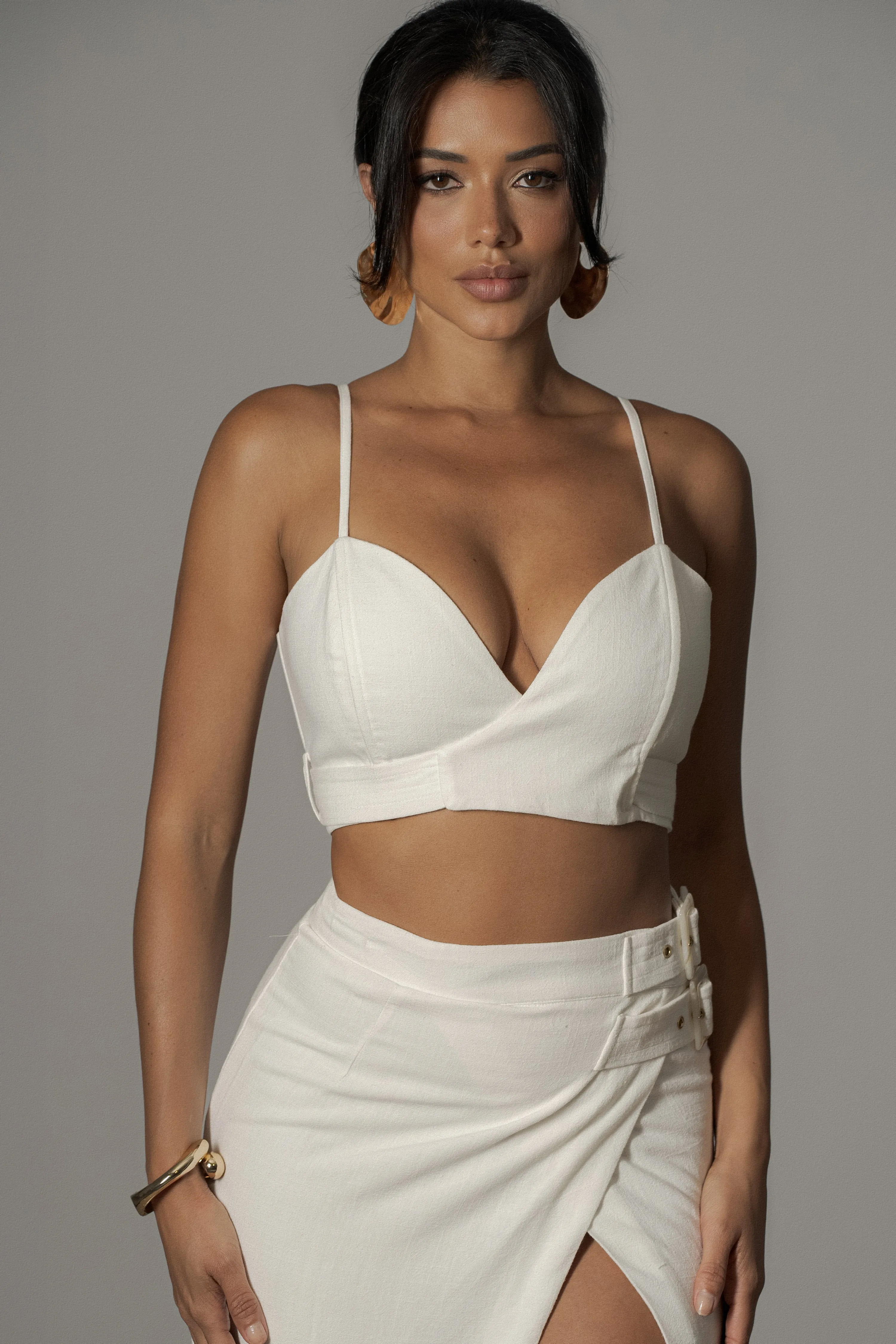Ivory Sunrise Linen Bustier sold by JLUXLABEL product image thumbnail 2