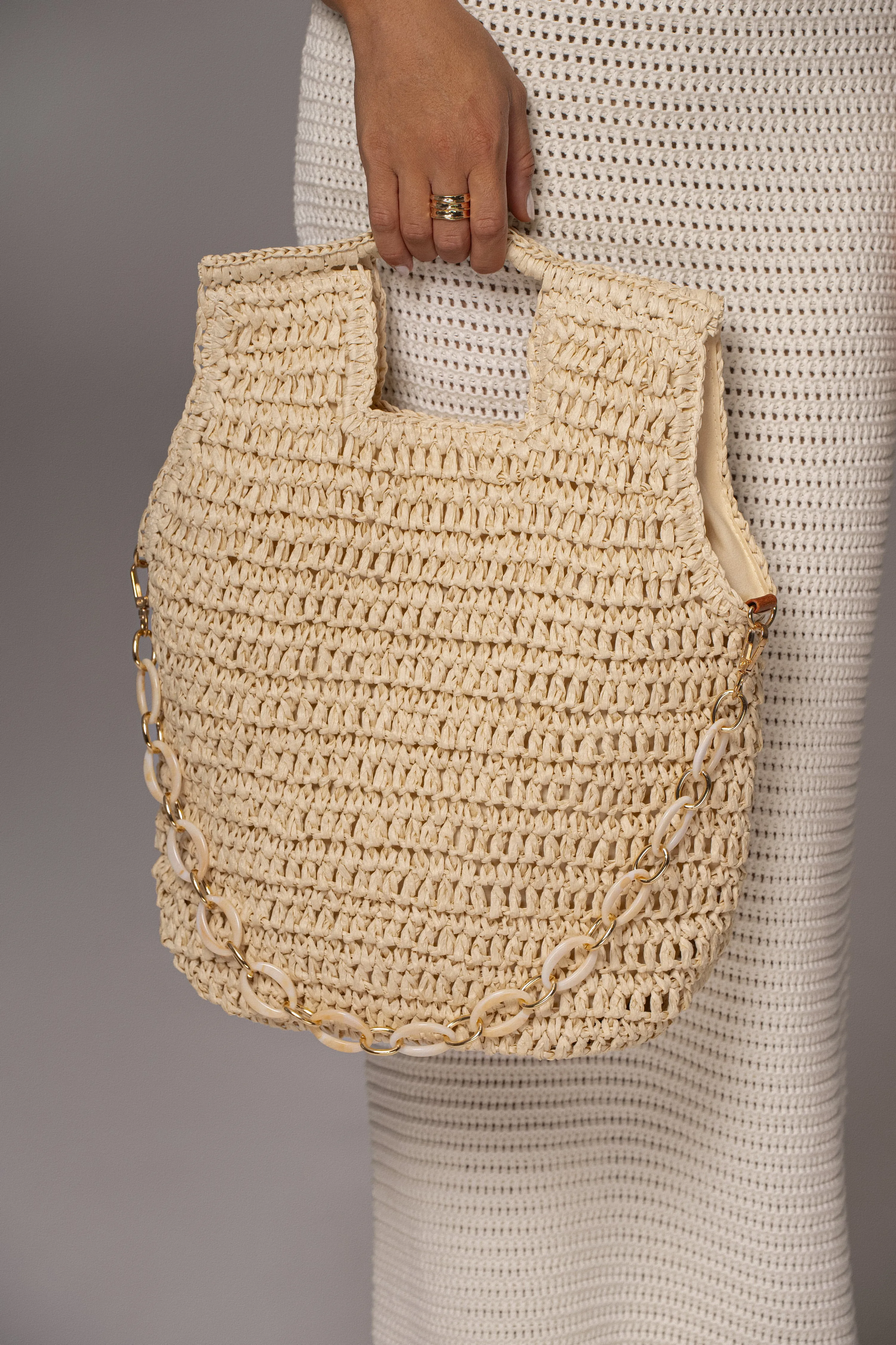 Ivory Tropica Handbag sold by JLUXLABEL