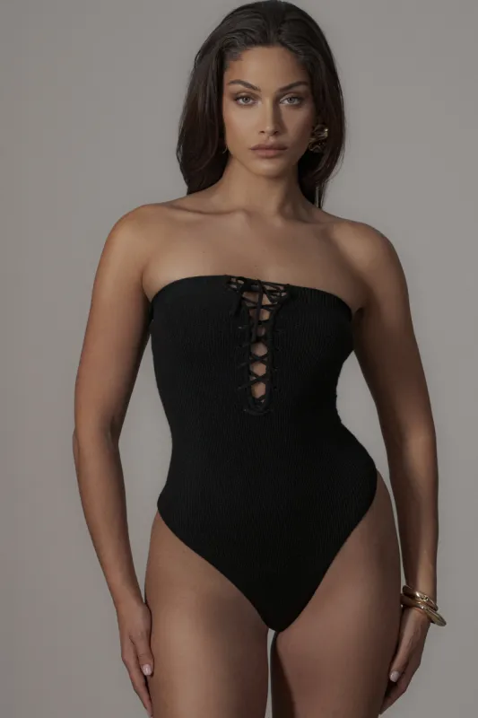Black Seabound Bodysuit sold by JLUXLABEL