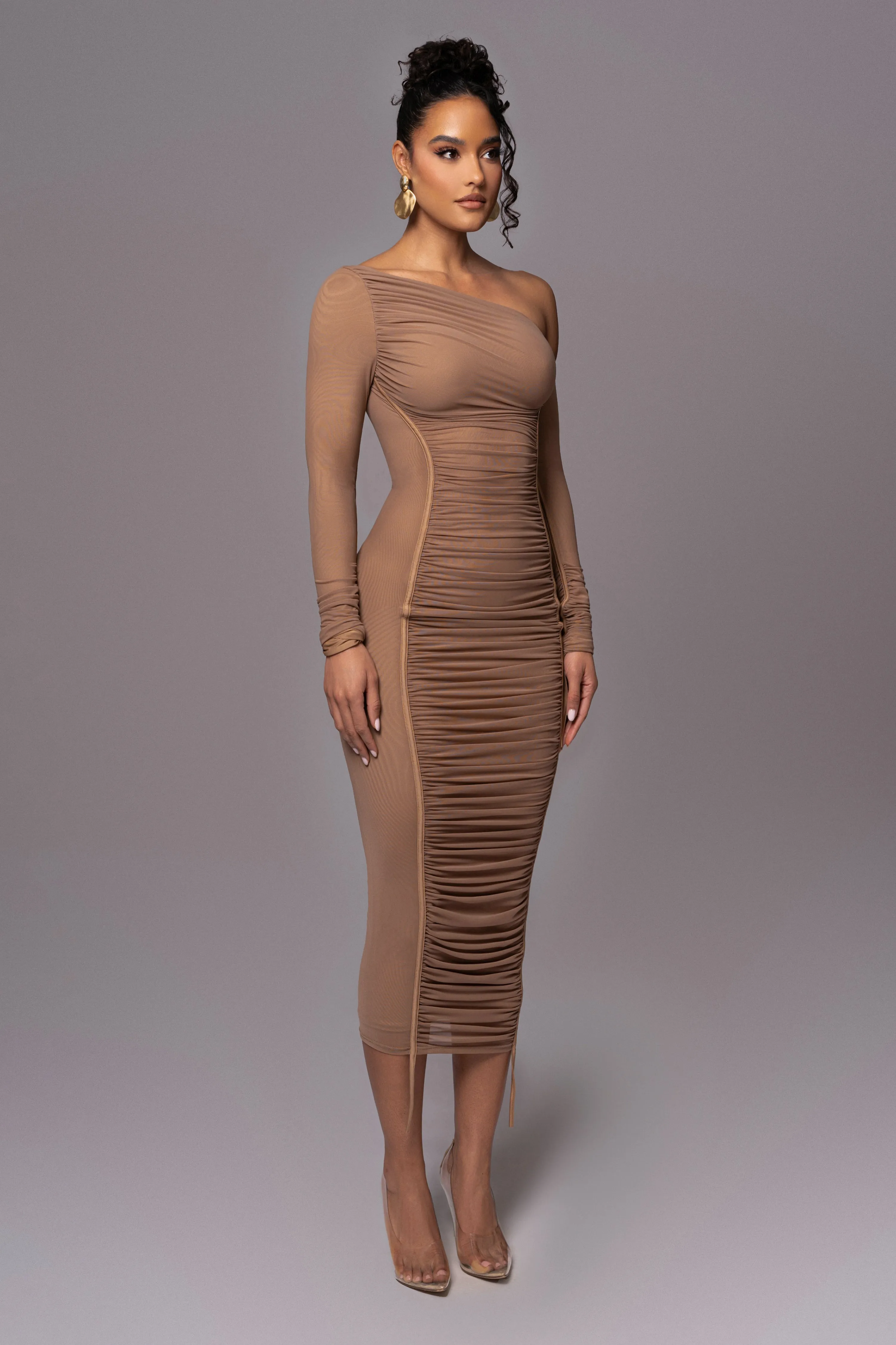Beige Monika Midi Dress sold by JLUXLABEL product image thumbnail 5