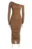 Beige Monika Midi Dress sold by JLUXLABEL