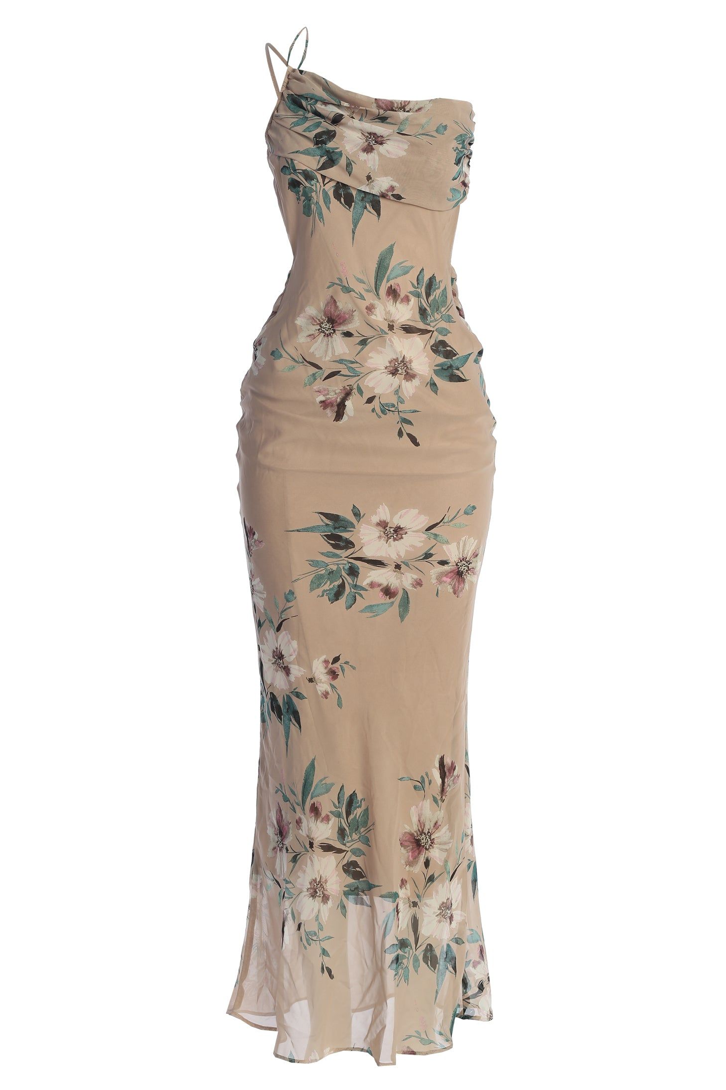 Purple Floral Treasure One Shoulder Dress sold by JLUXLABEL