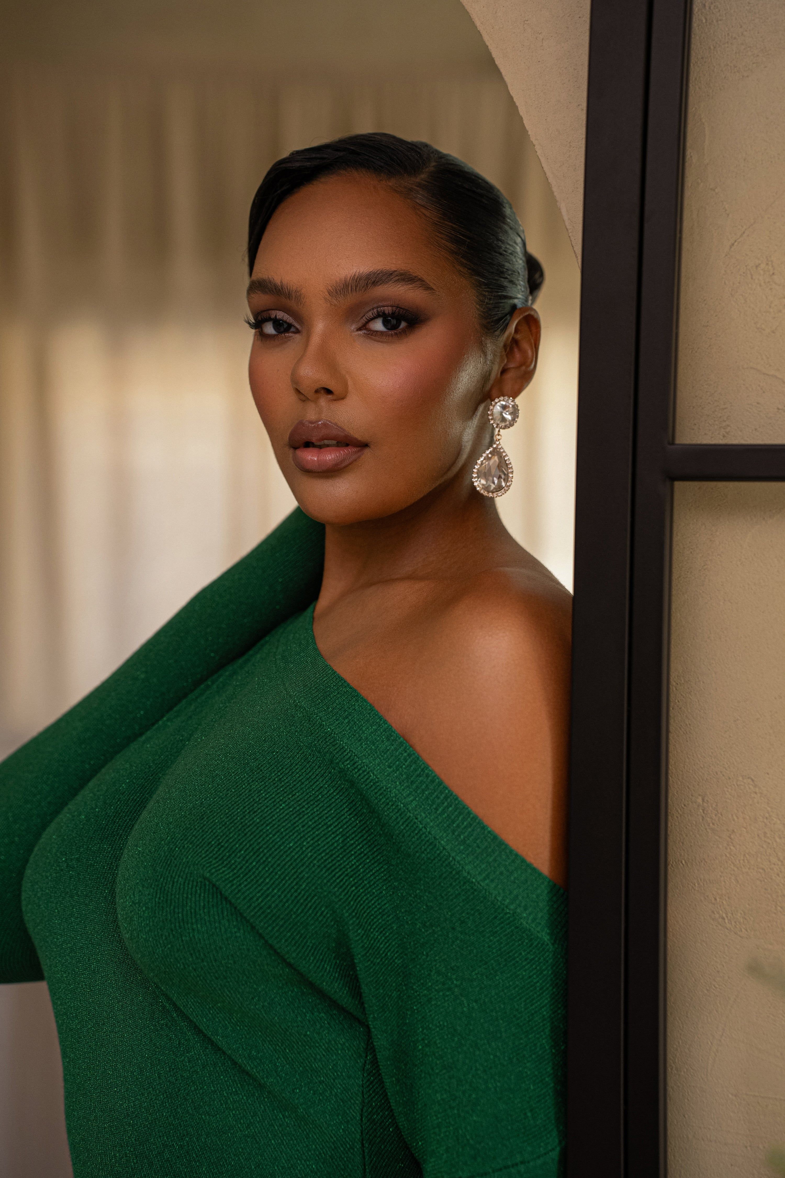 Clear Crystal Teardrop Earrings sold by JLUXLABEL product image thumbnail 3