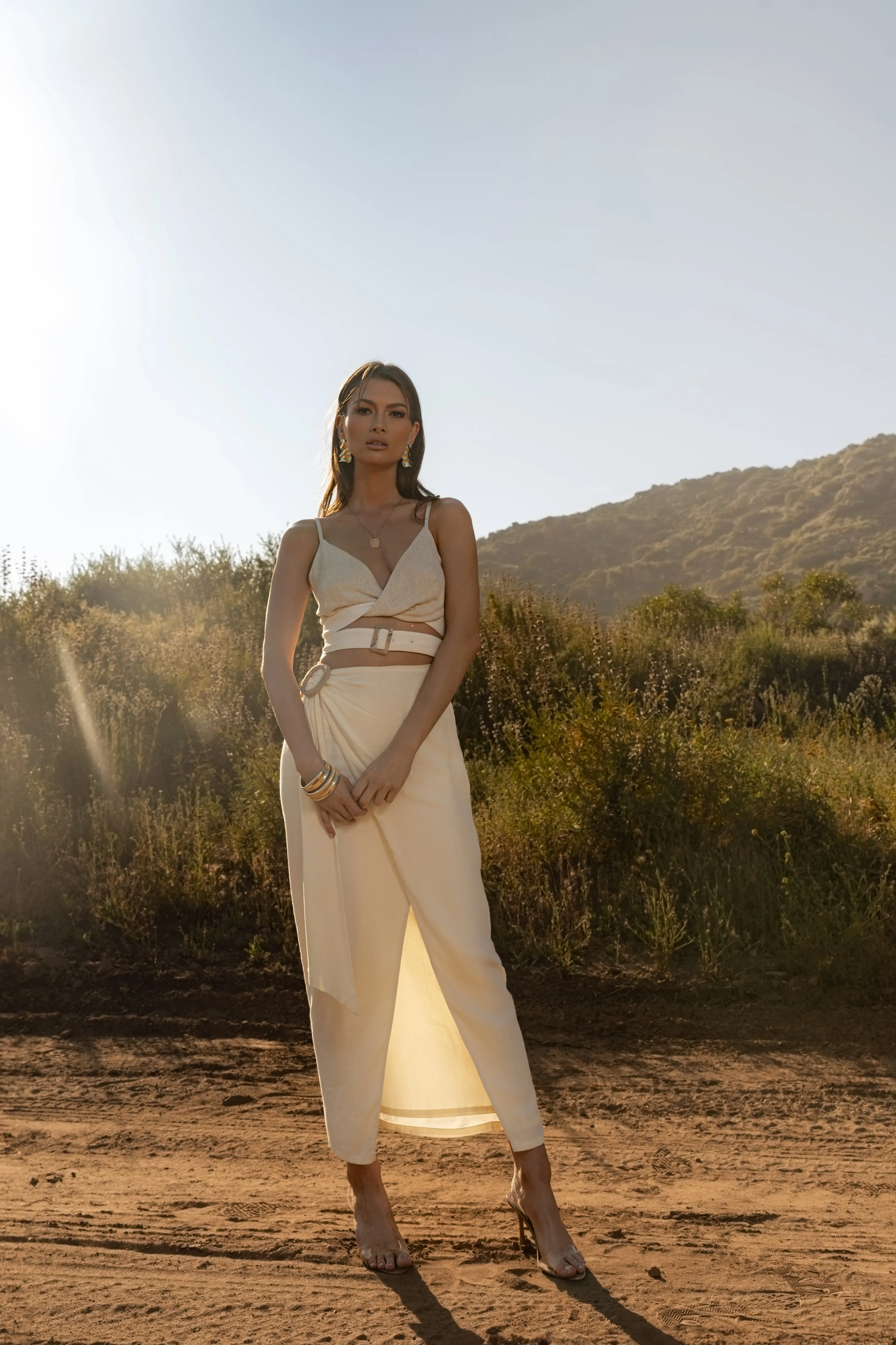 Natural Ocean Depths Linen Top sold by JLUXLABEL product image thumbnail 4