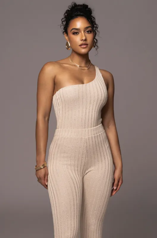Natural Malibu Nights One Shoulder Bodysuit sold by JLUXLABEL