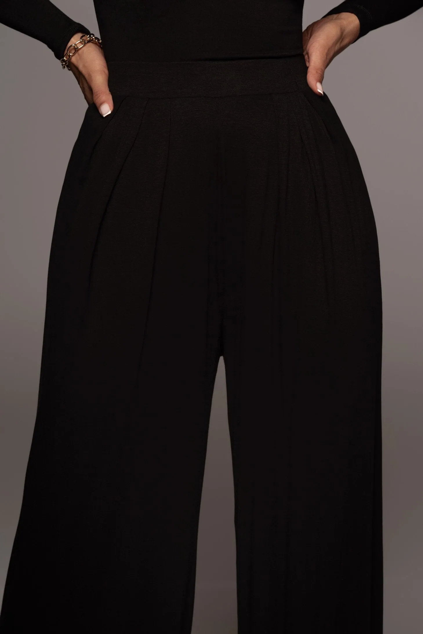 Jluxbasix Black Devyn Wide Leg Pants sold by JLUXLABEL product image thumbnail 5