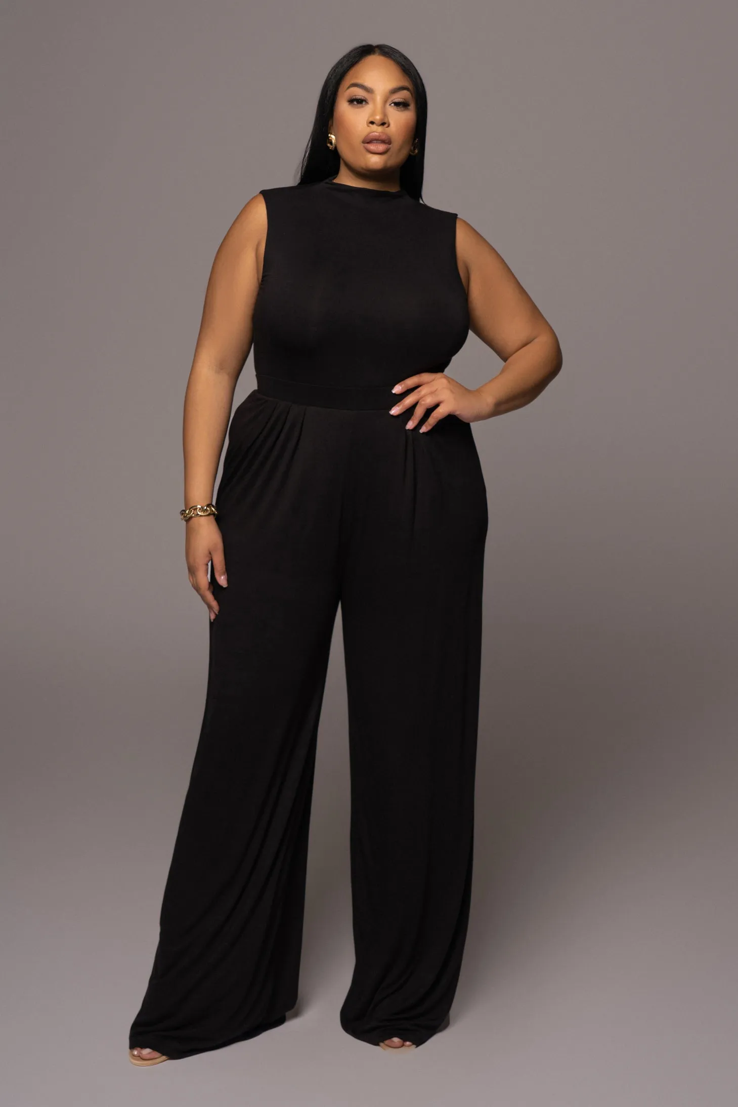 Jluxbasix Black Devyn Wide Leg Pants sold by JLUXLABEL product image thumbnail 3