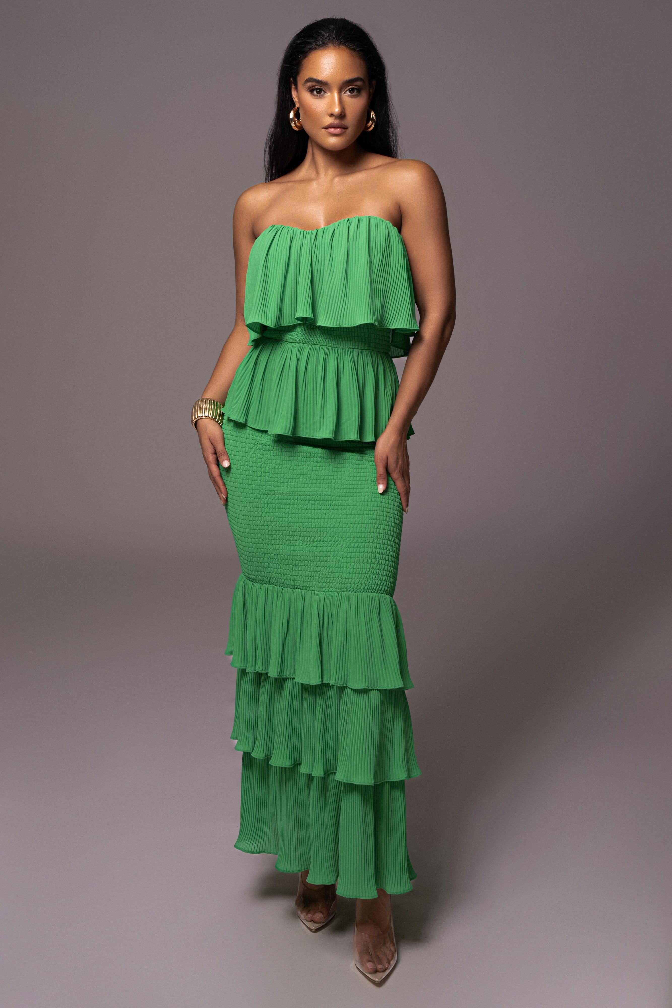 green emerald velvet dress Casablanca Midi Dress in Green  St Frock
