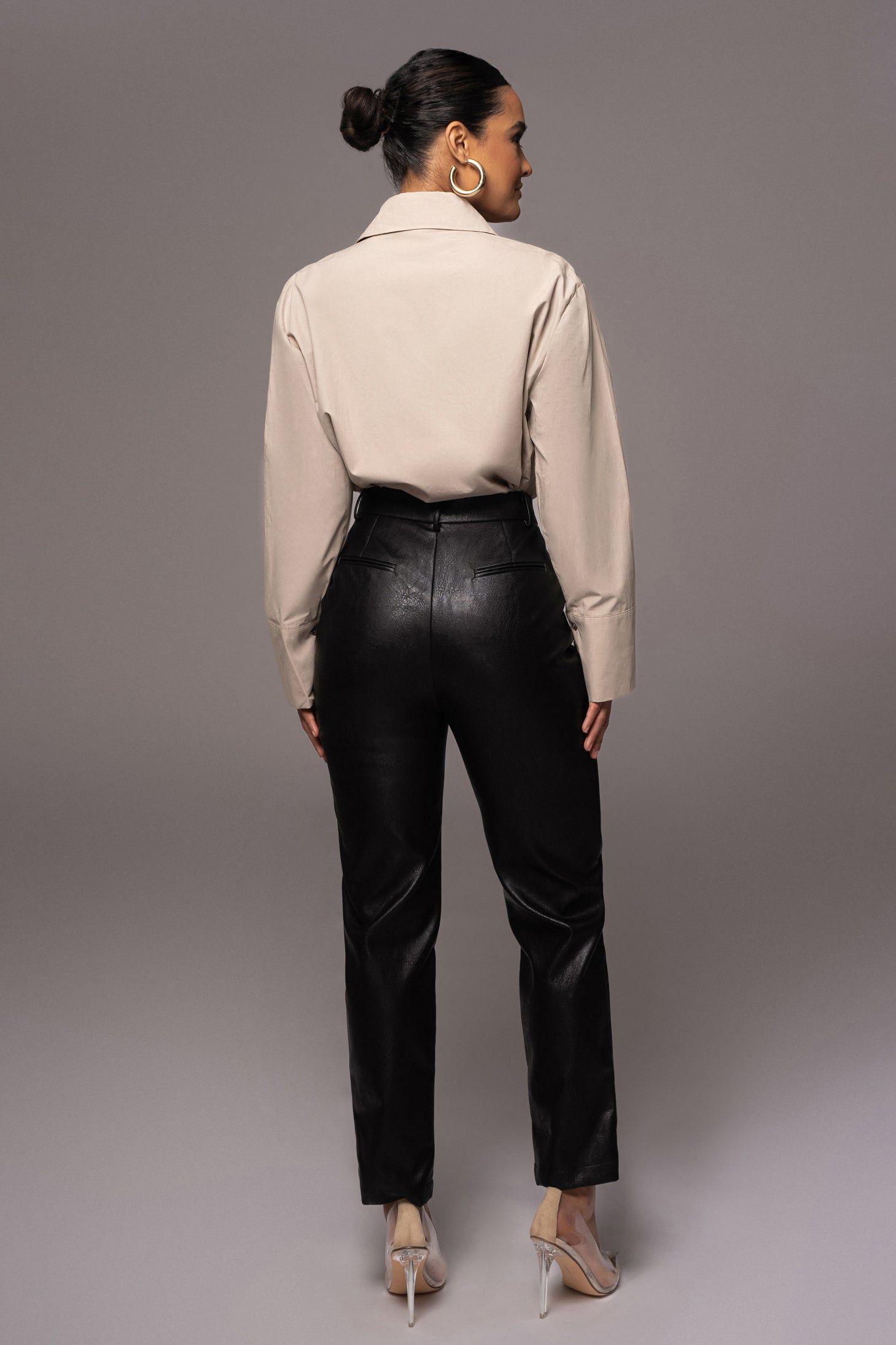 Khaki Classic Button Up Shirt sold by JLUXLABEL product image thumbnail 6