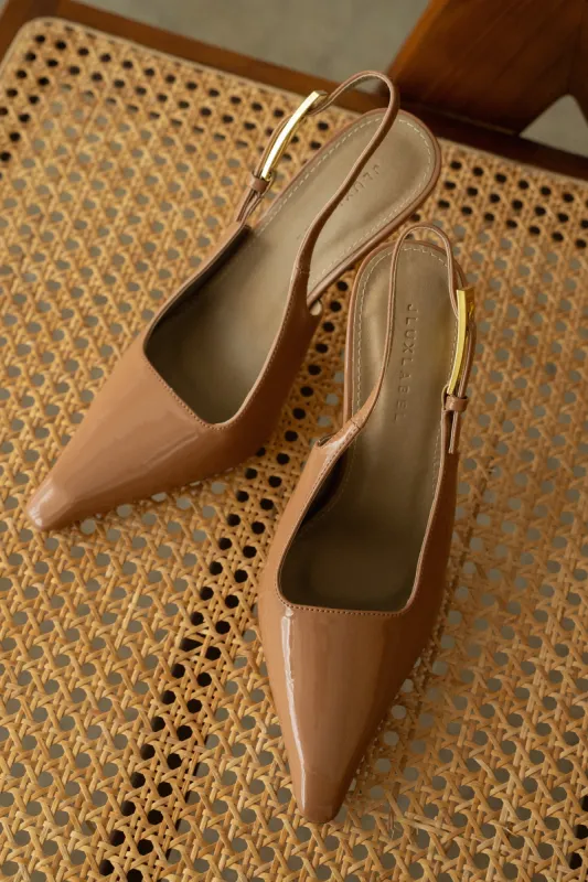 Beige Slingback Pointed Toe Pumps sold by JLUXLABEL