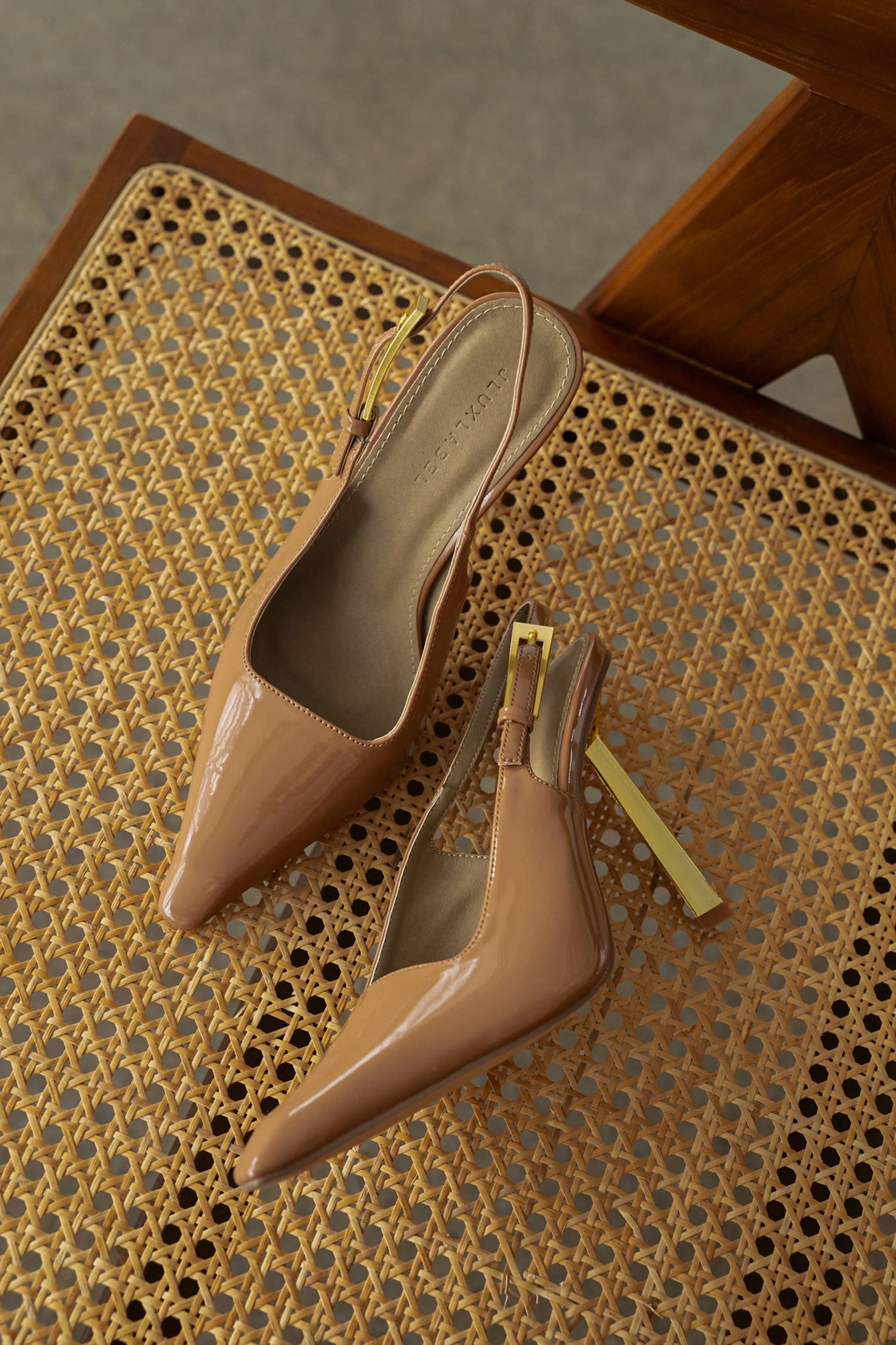 Beige Slingback Pointed Toe Pumps sold by JLUXLABEL product image thumbnail 4