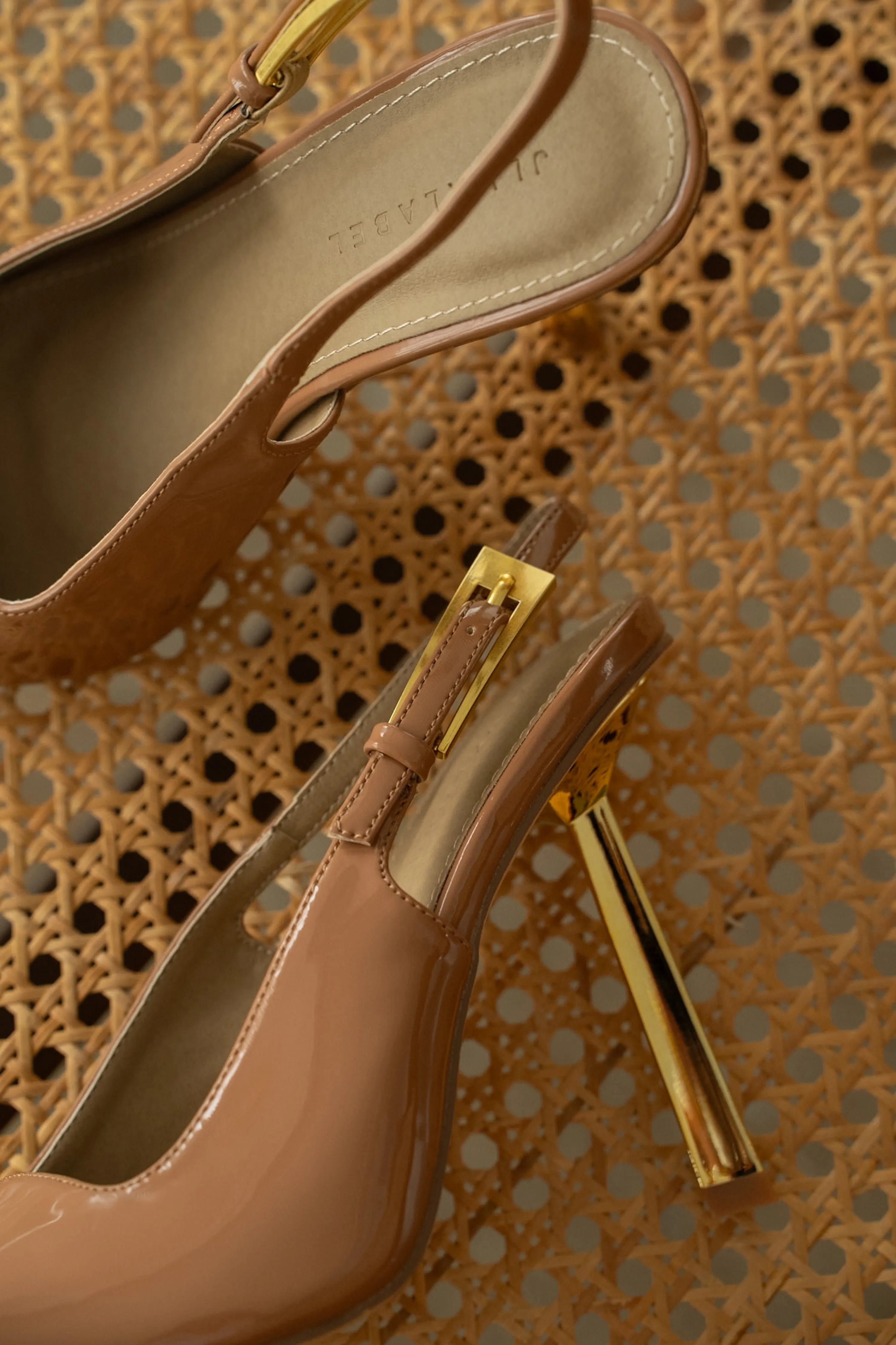 Beige Slingback Pointed Toe Pumps sold by JLUXLABEL product image thumbnail 2