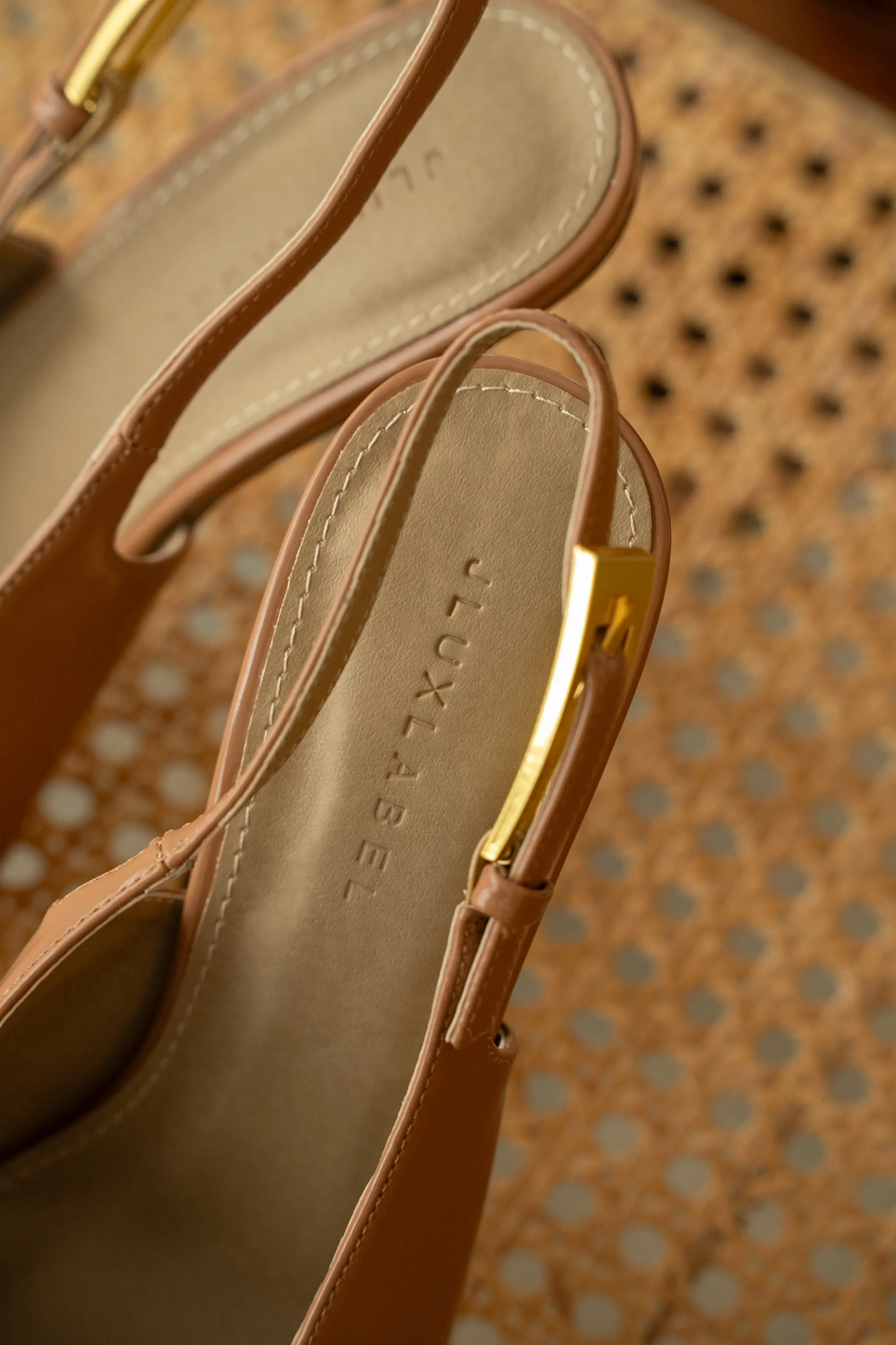 Beige Slingback Pointed Toe Pumps sold by JLUXLABEL product image thumbnail 5