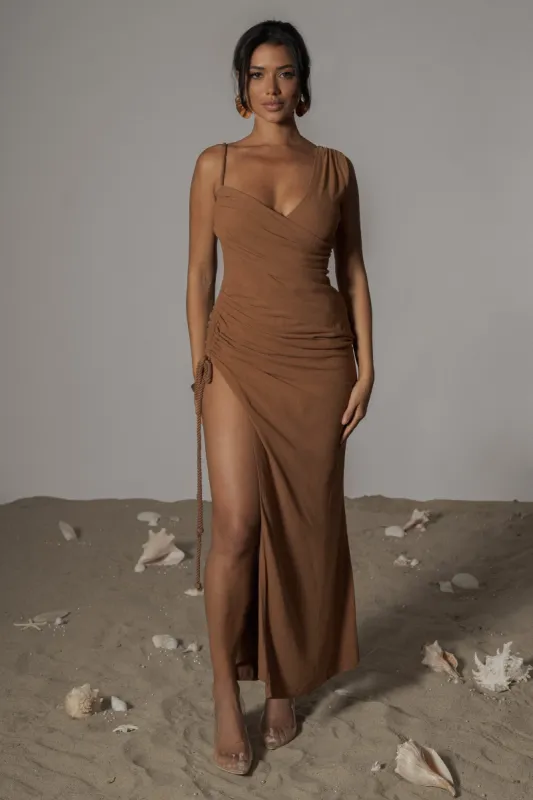 Pecan Dreaming Of Summer Linen Dress sold by JLUXLABEL