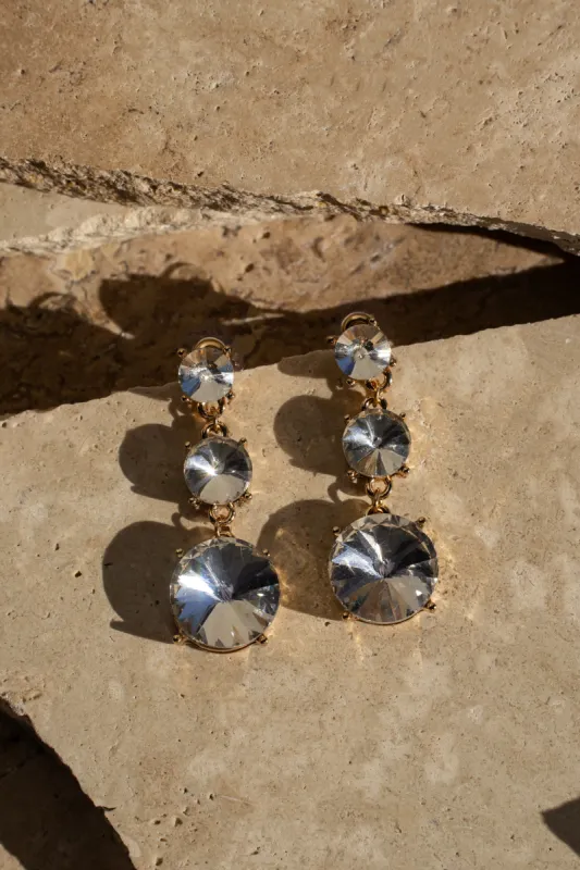 Gold Esme Diamond Dangle Earrings sold by JLUXLABEL