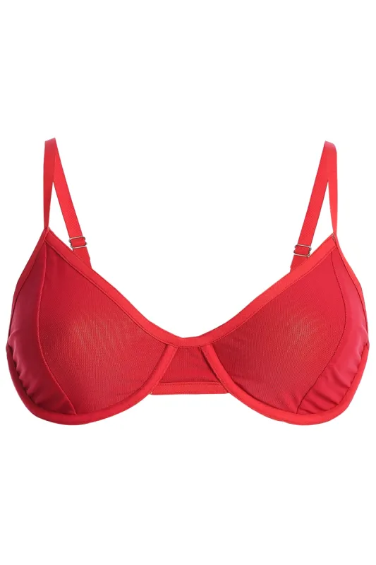 Red Joni Bralette sold by JLUXLABEL