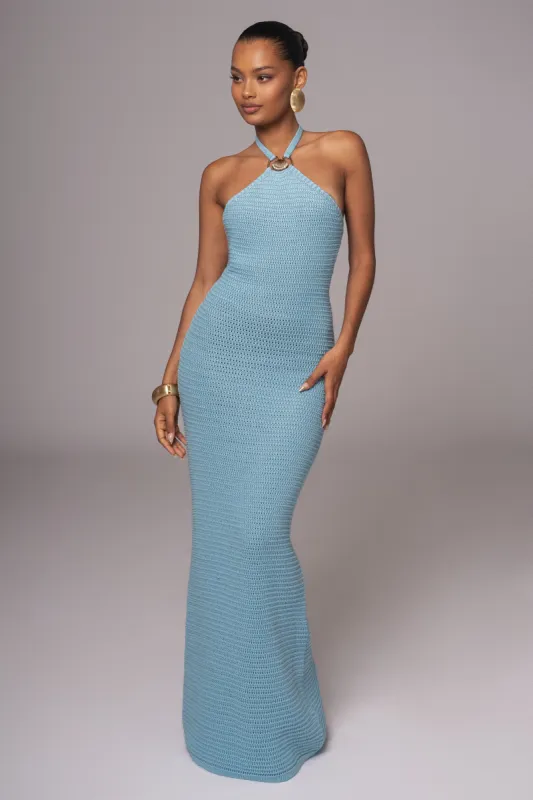 Aqua Overseas Halter Maxi Dress sold by JLUXLABEL