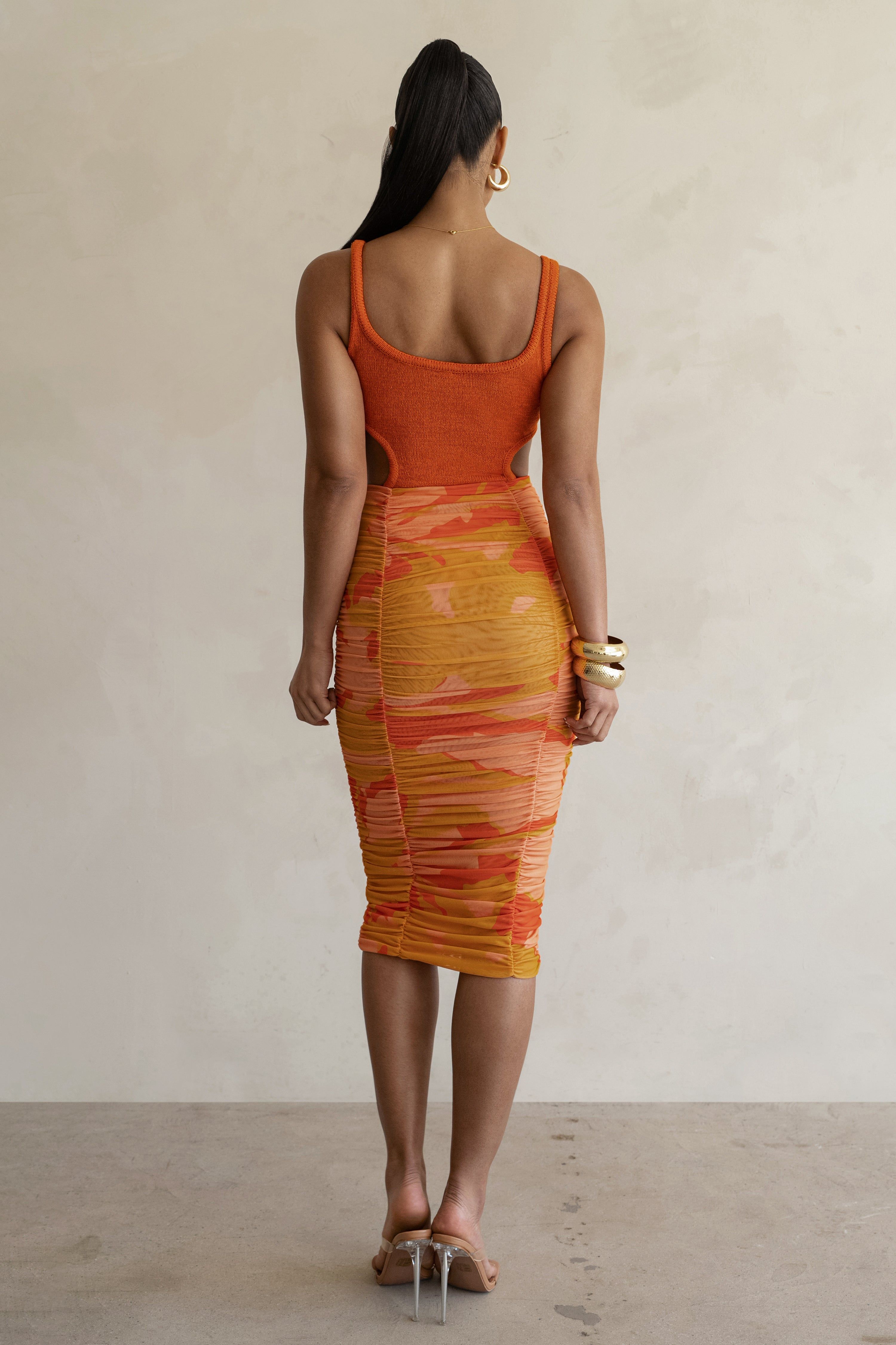 Orange Sunset Cut Out Bodysuit sold by JLUXLABEL product image thumbnail 9