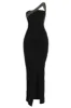 Black Johan One Shoulder Maxi Dress sold by JLUXLABEL