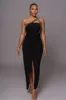 Black Johan One Shoulder Maxi Dress sold by JLUXLABEL