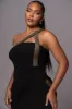 Black Johan One Shoulder Maxi Dress sold by JLUXLABEL