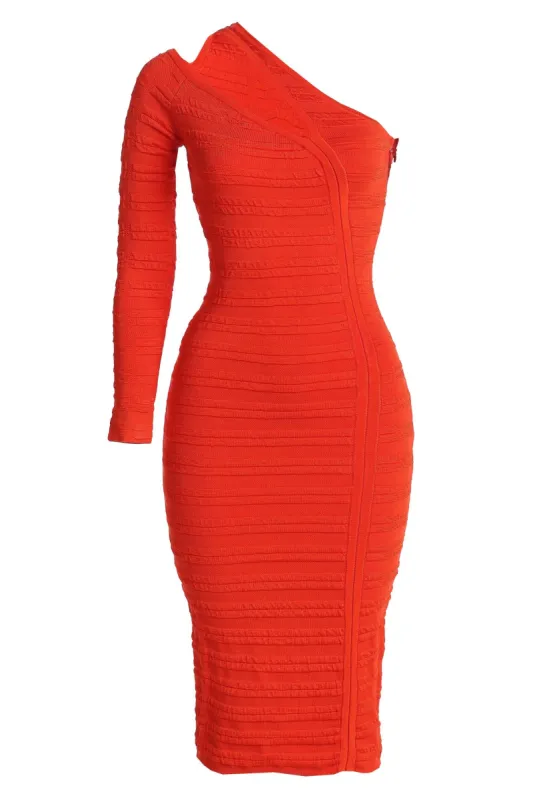 Cherry Tomato Soft Touch Midi Dress sold by JLUXLABEL