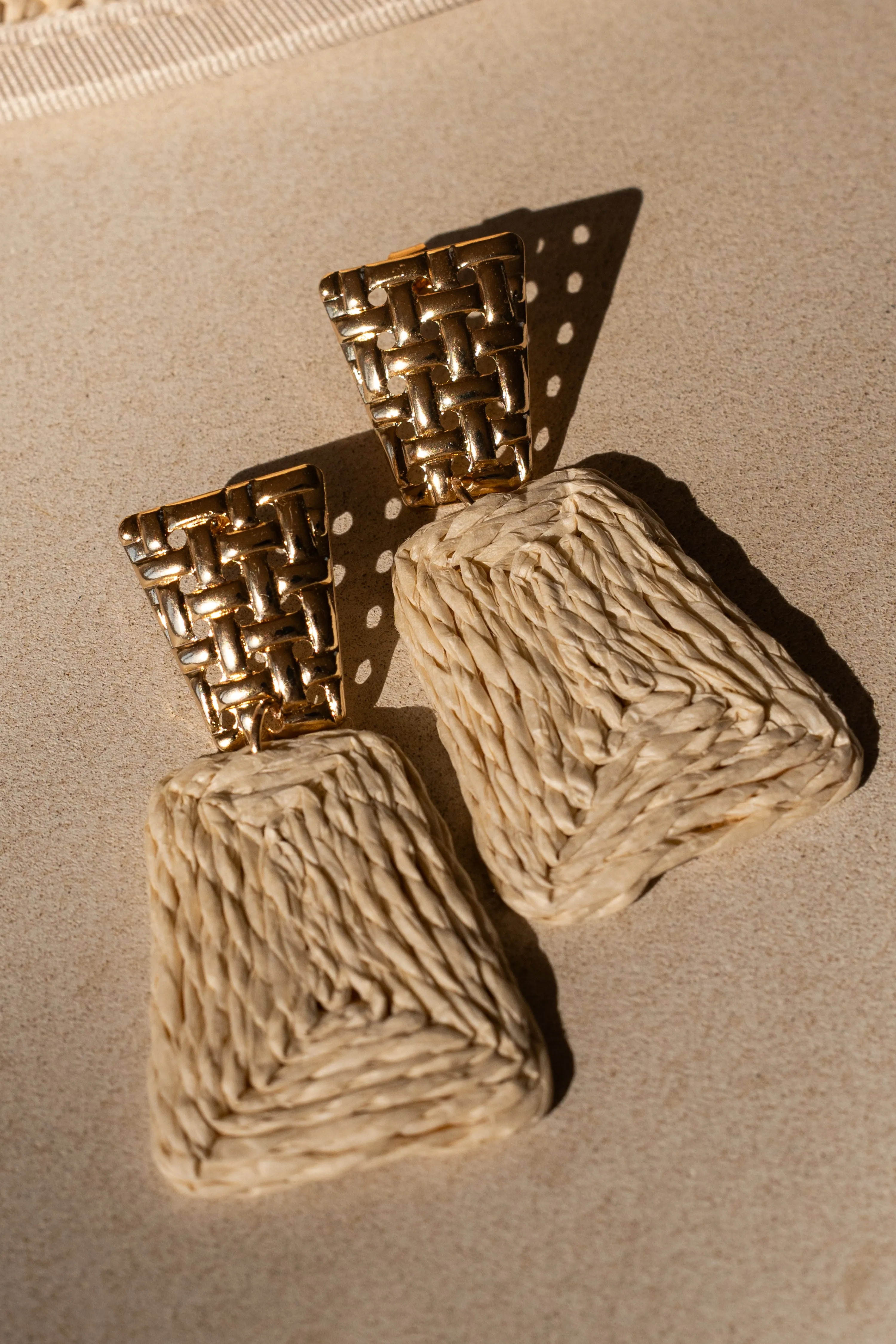 Ivory Nala Raffia Earrings sold by JLUXLABEL