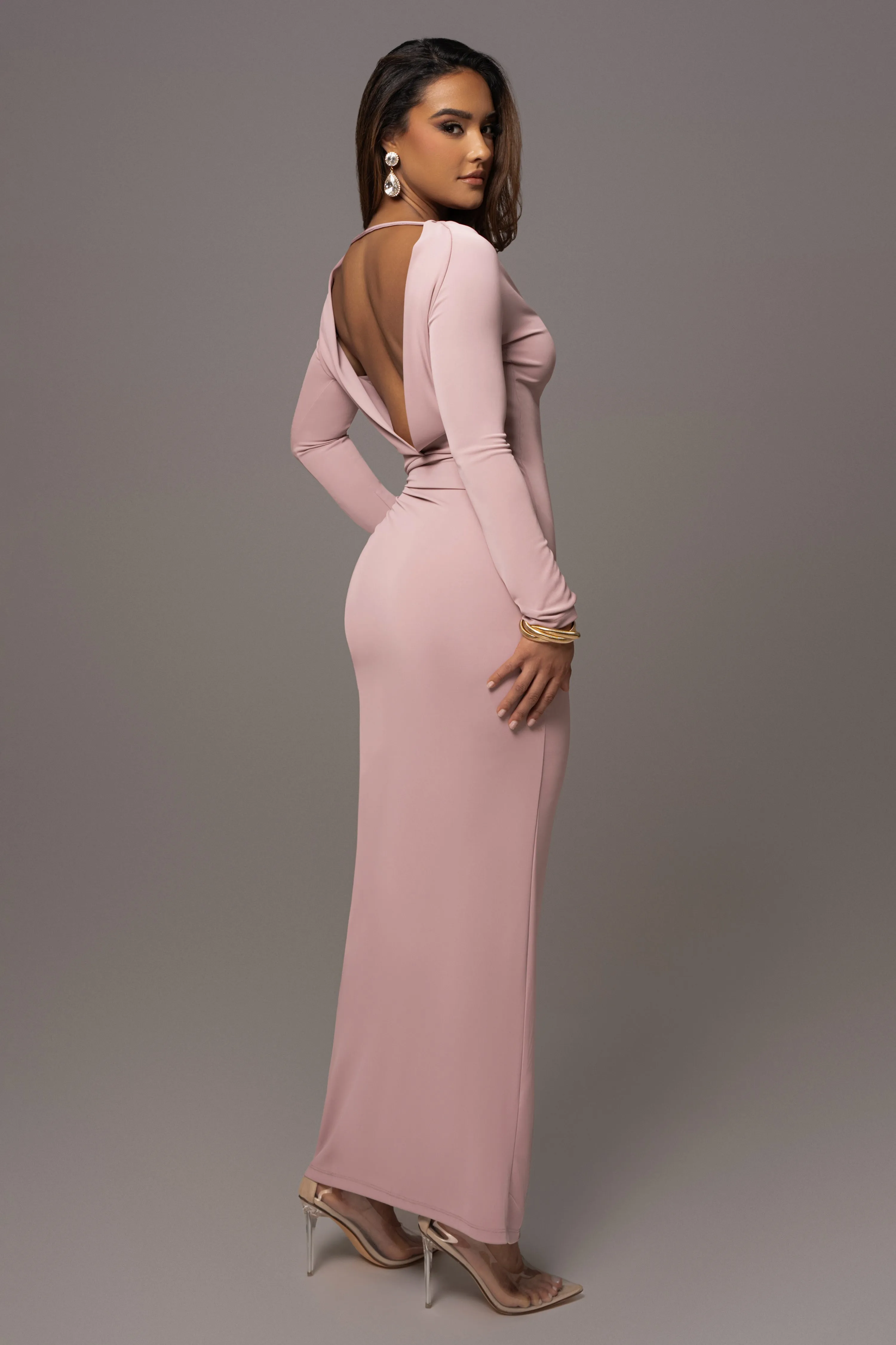 Mauve Kathleen Slit Maxi Dress sold by JLUXLABEL product image thumbnail 2