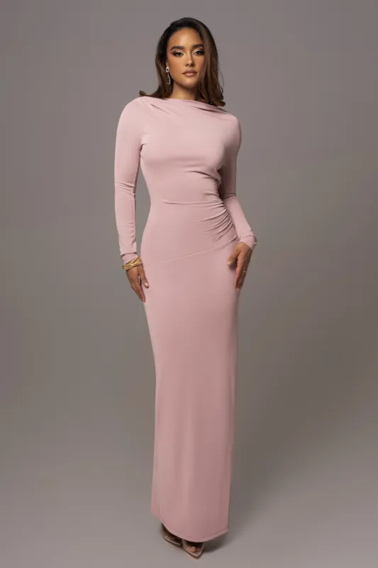 Mauve Kathleen Slit Maxi Dress sold by JLUXLABEL