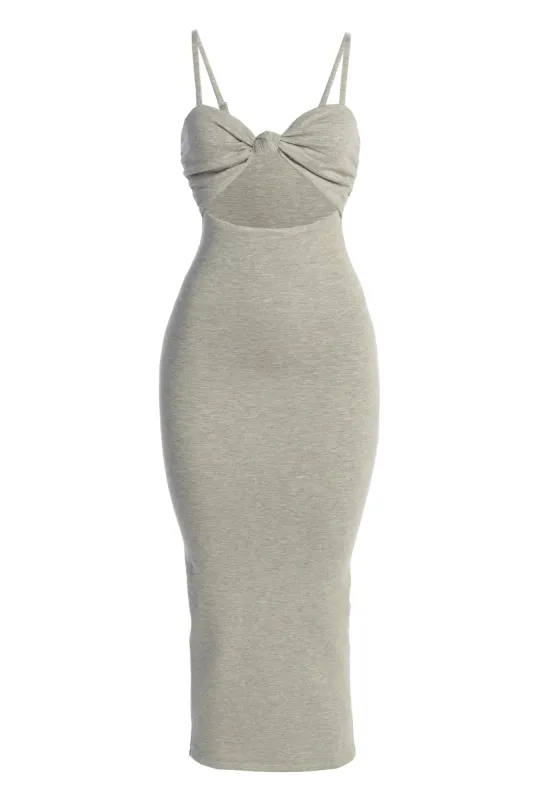 Grey Midnight Memories Midi Dress sold by JLUXLABEL