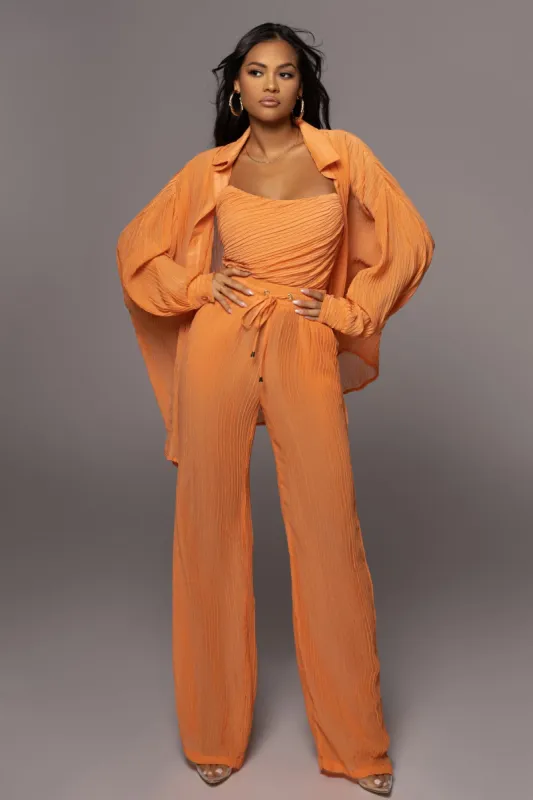 Coral Jaziel Pleated Pants sold by JLUXLABEL