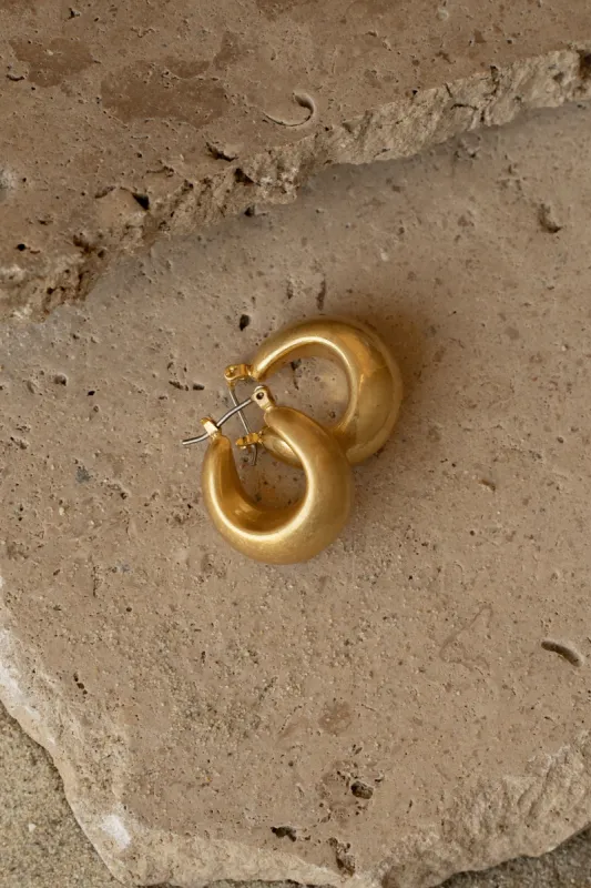 Gold Dana Mini Hoop Earrings sold by JLUXLABEL