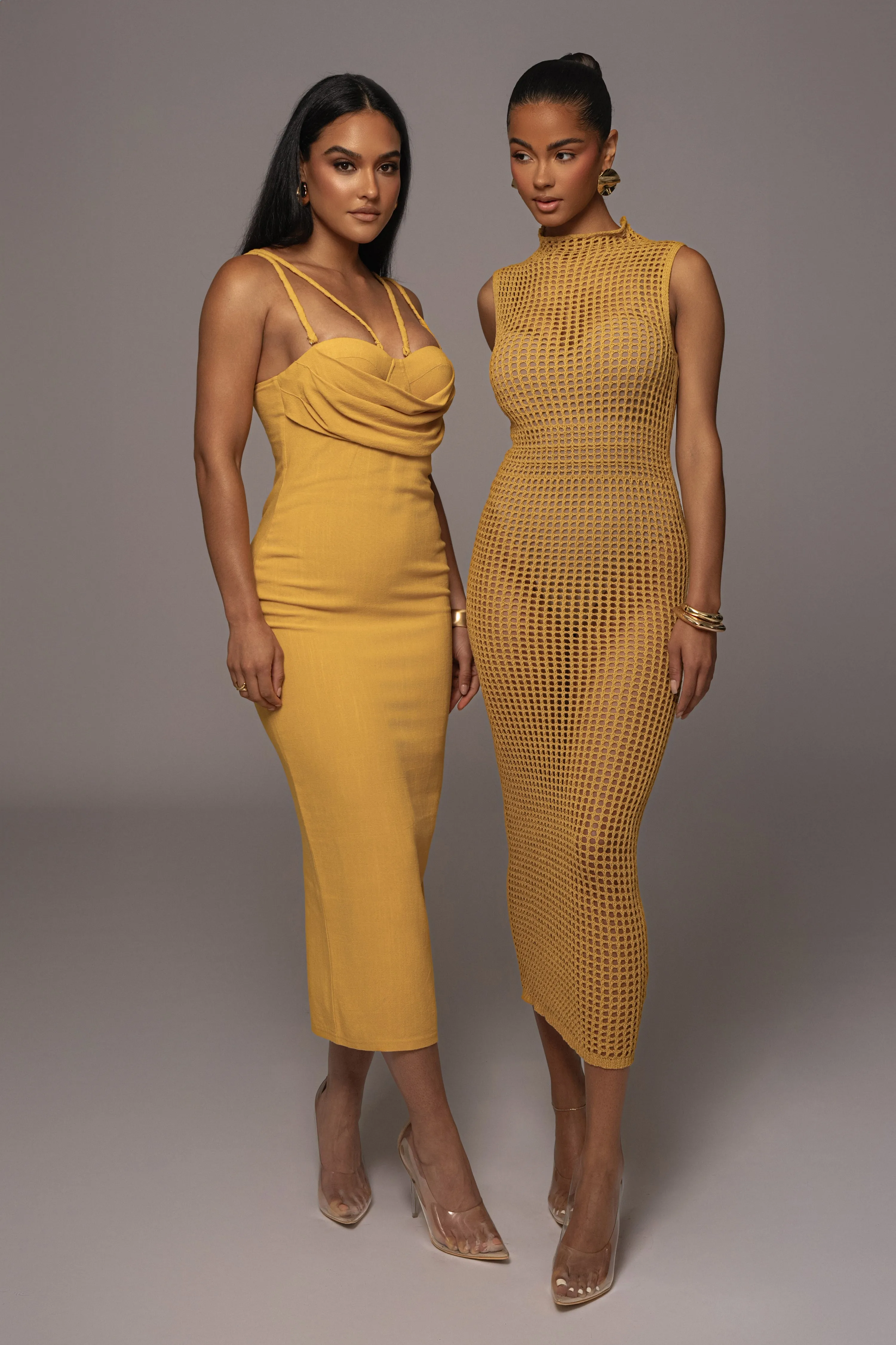 Yellow Pacific Tides Crochet Maxi Dress sold by JLUXLABEL product image thumbnail 2