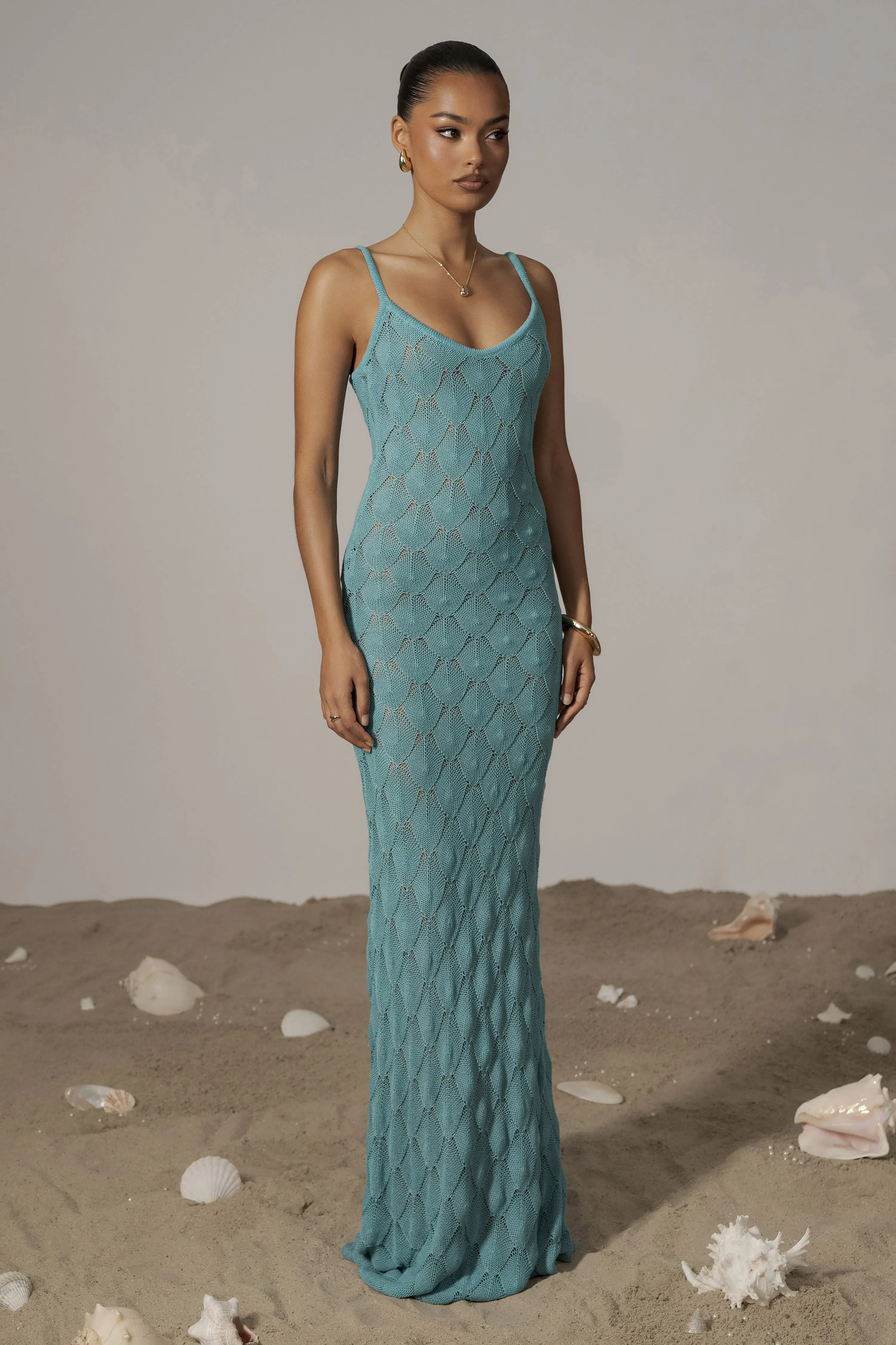 Aqua Gabriela Knit Maxi Dress sold by JLUXLABEL product image thumbnail 5