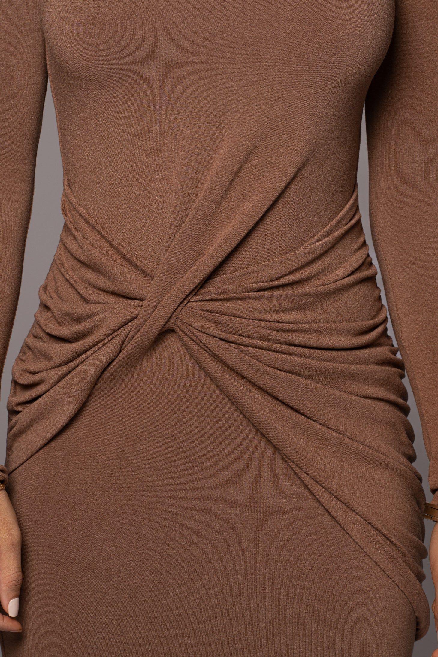 Jluxbasix Pecan Modern Lovers Midi Dress sold by JLUXLABEL product image thumbnail 13