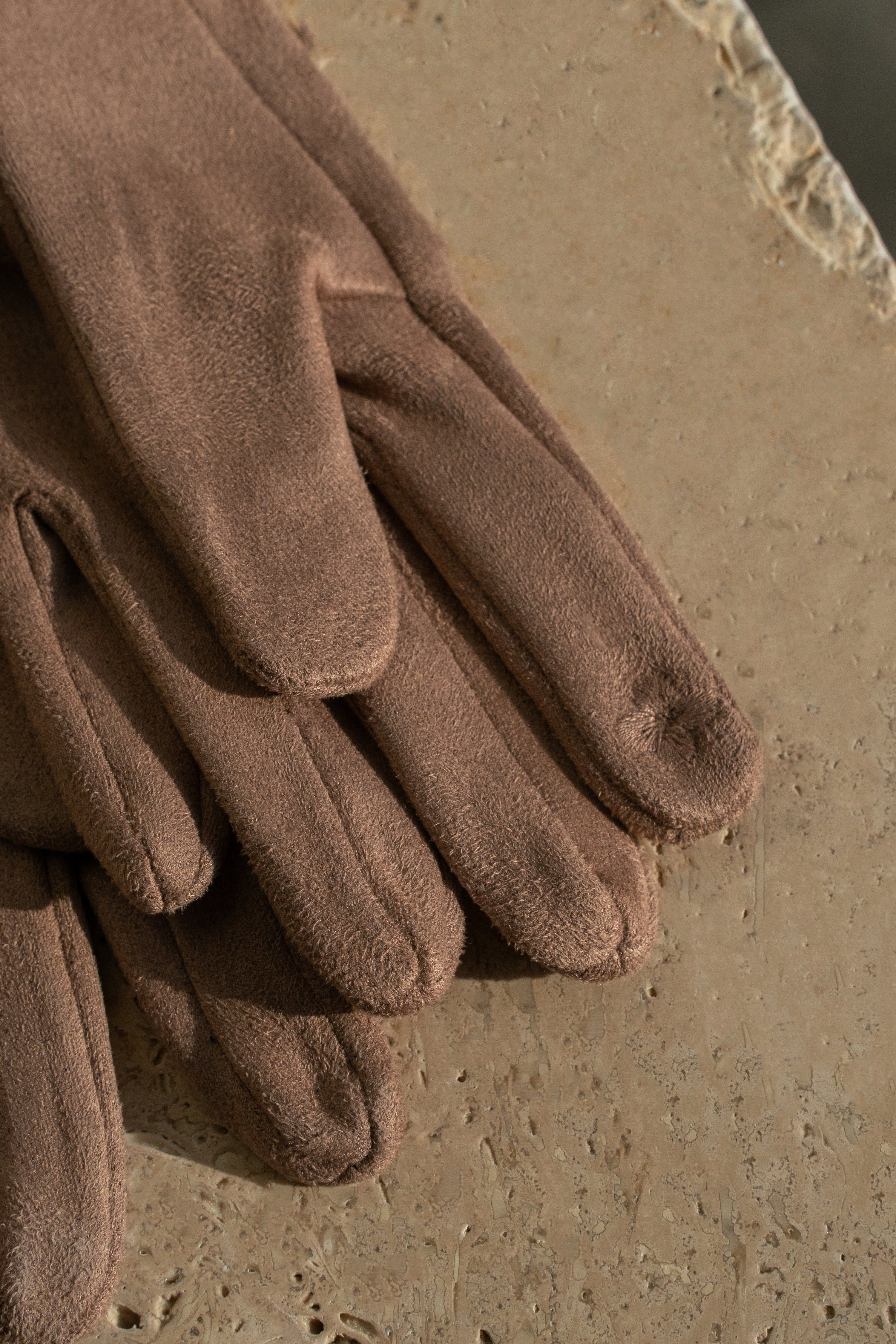 Brown Amour Ribbed Gloves sold by JLUXLABEL product image thumbnail 4