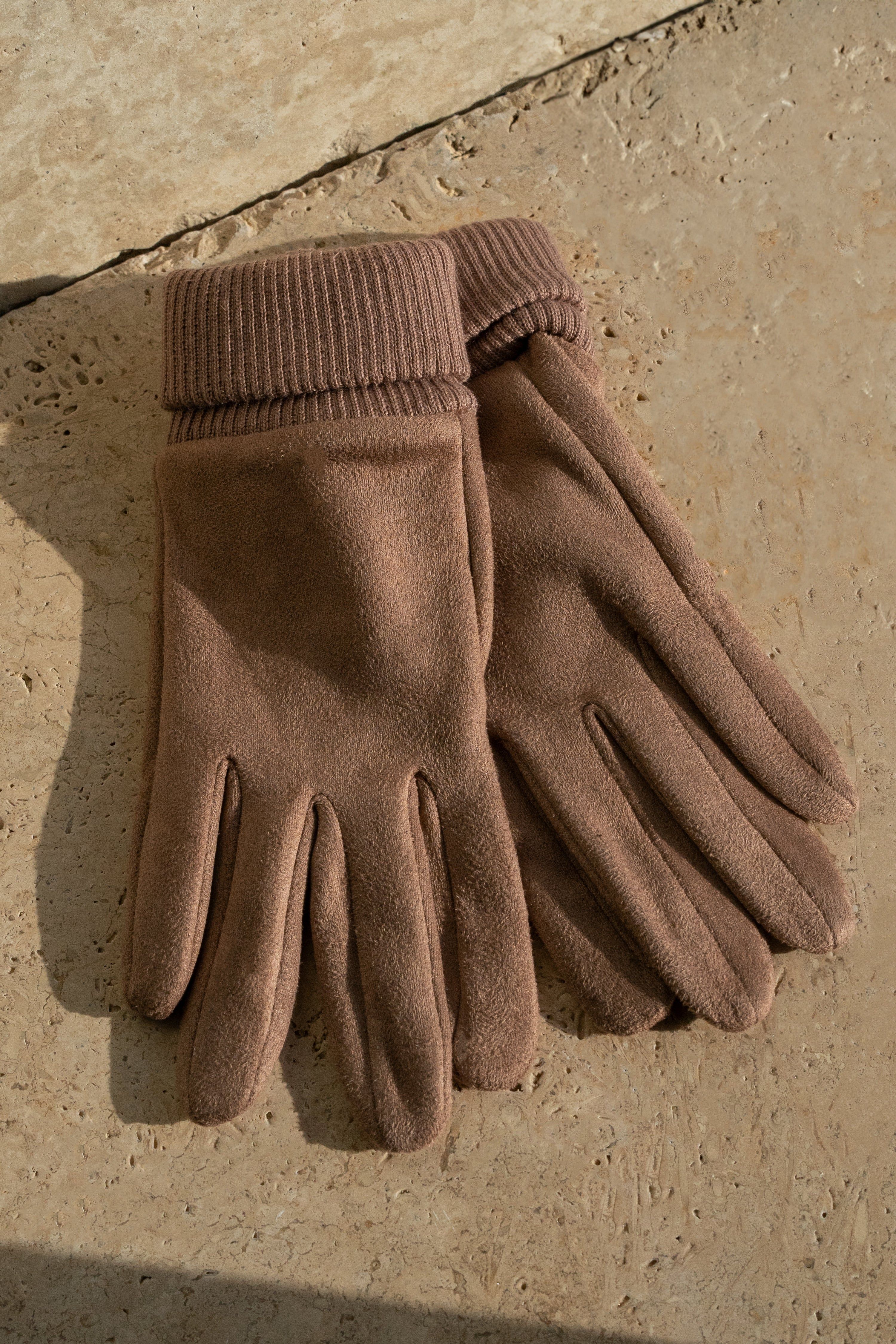 Brown Amour Ribbed Gloves sold by JLUXLABEL product image thumbnail 2