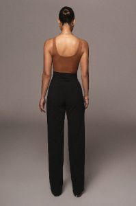 Black Safiya Wide Leg Pants sold by JLUXLABEL