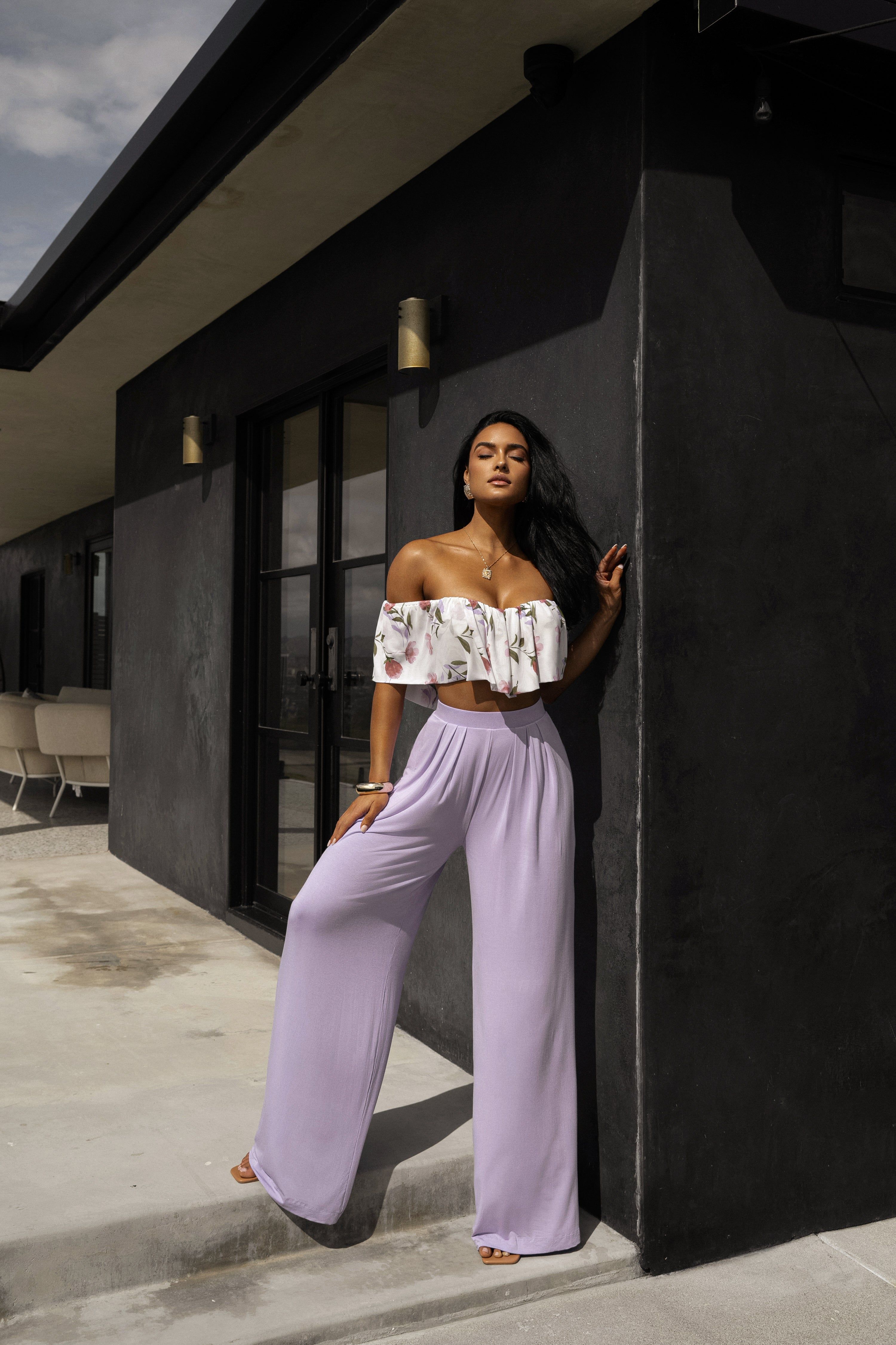 Ivory Floral Garden Party Crop Top sold by JLUXLABEL product image thumbnail 4
