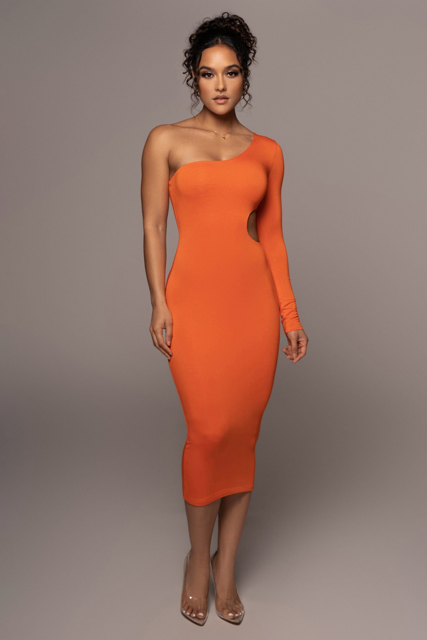 Tangerine Julia Midi Dress sold by JLUXLABEL