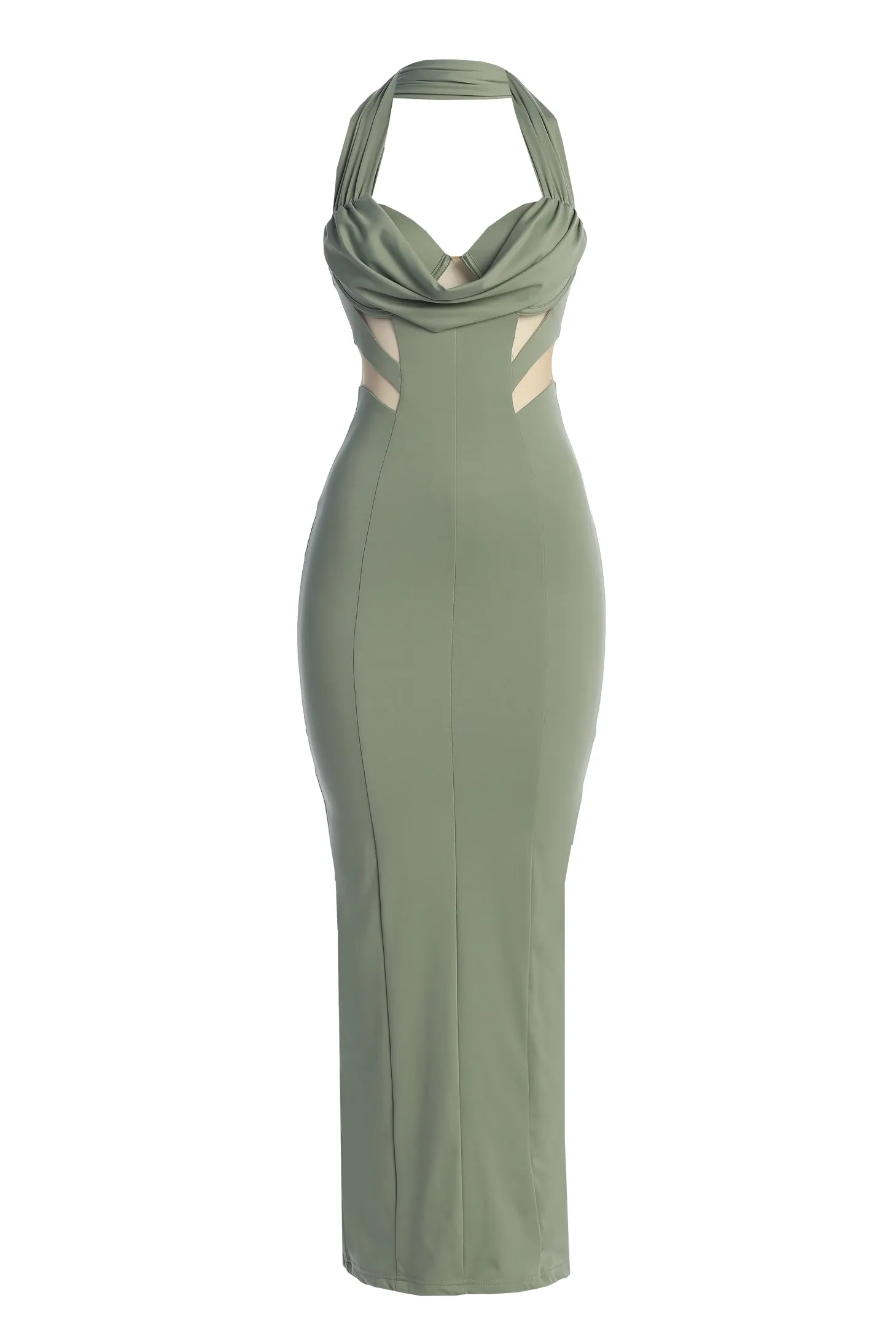 Sage Poetic Draped Maxi Dress sold by JLUXLABEL product image thumbnail 2